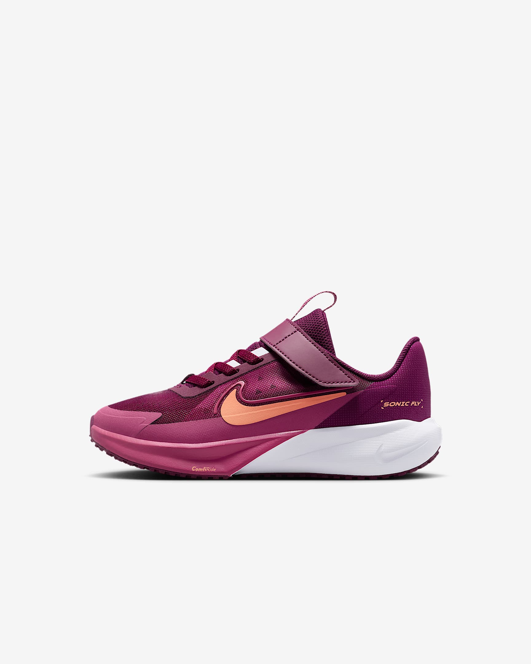Nike Sonic Fly Little Kids' Running Shoes - Bordeaux/White/Sweet Beet/Marrakesh