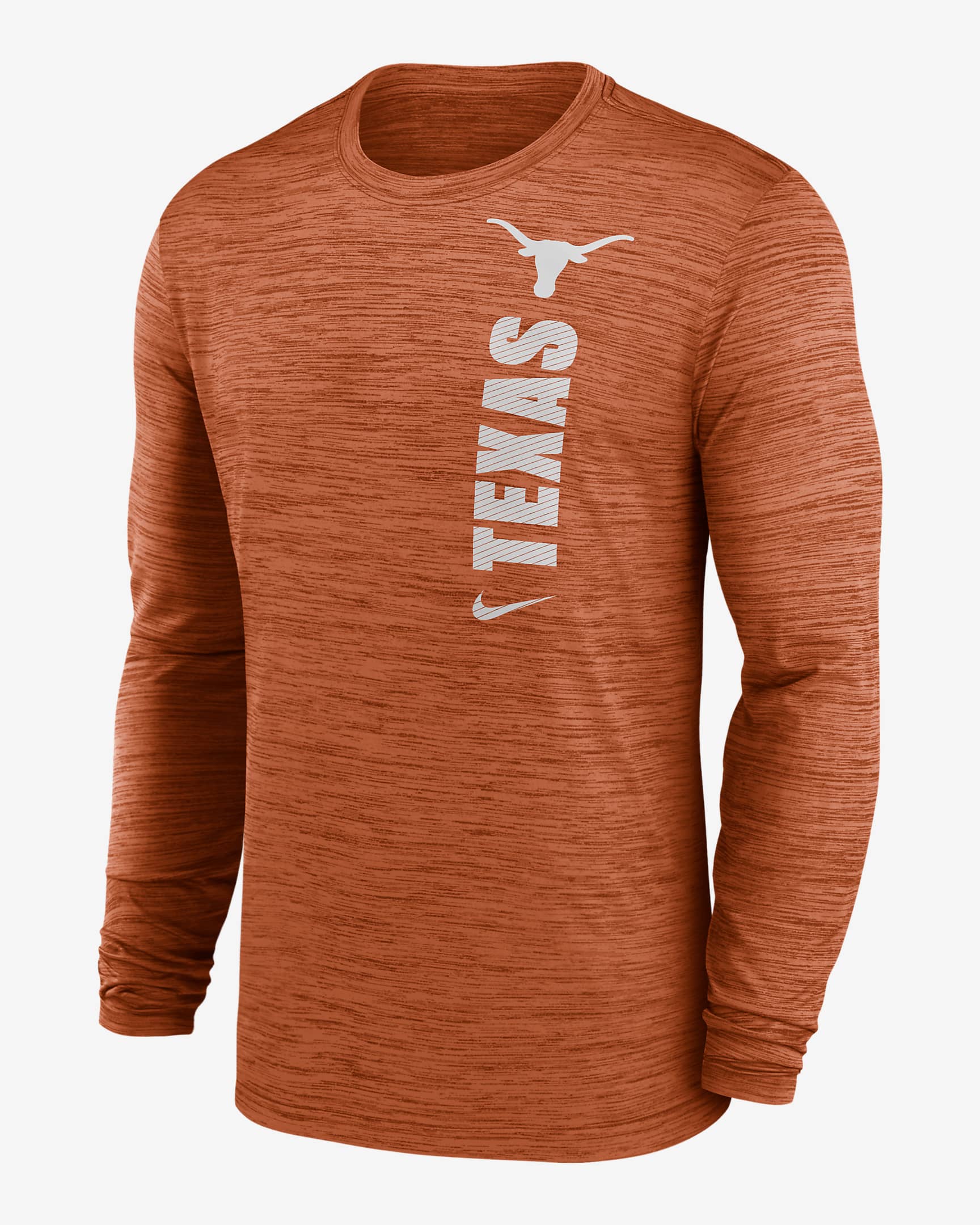 Texas Longhorns Sideline Velocity Men's Nike Dri-FIT College Long-Sleeve T-Shirt - Burnt Orange