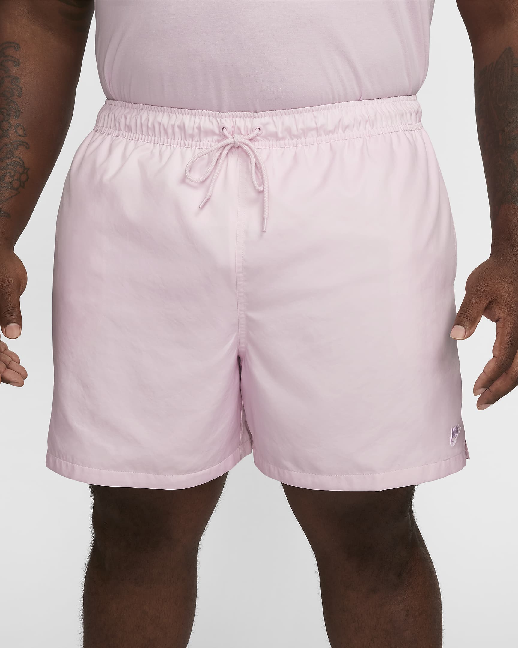 Shorts de tejido Woven Flow para hombre Nike Club - Espuma rosa/Blanco