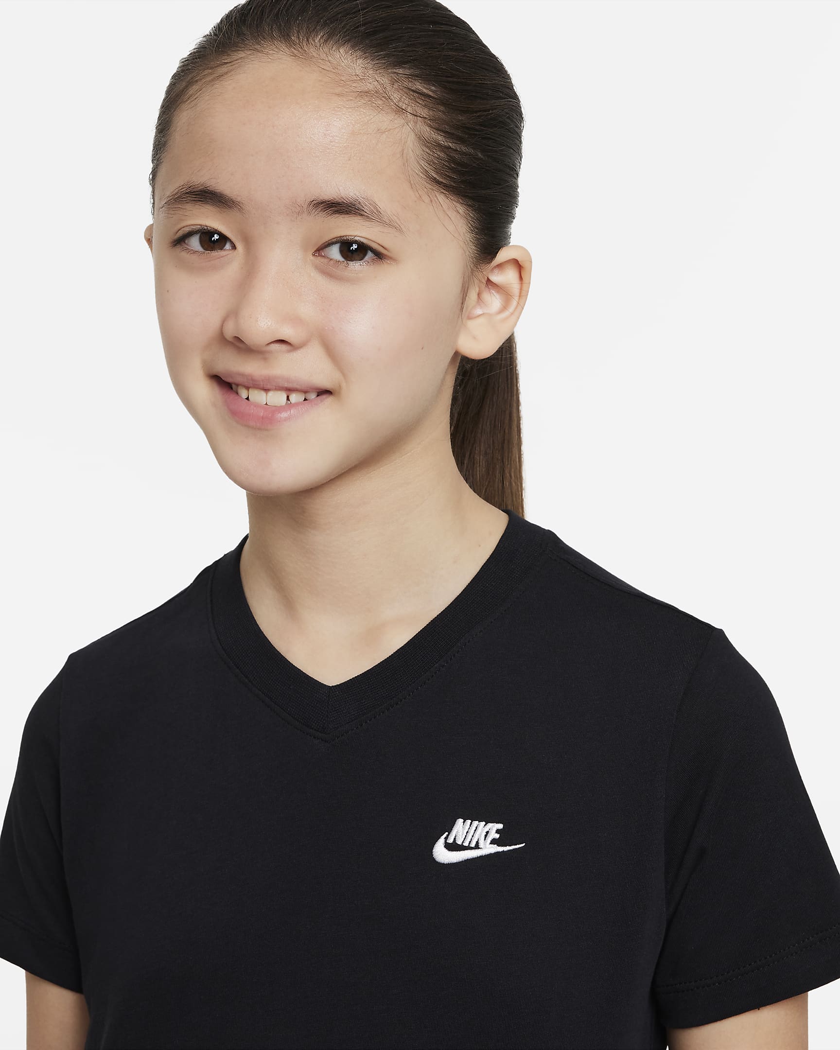 Nike Sportswear Big Kids' (Girls') V-Neck T-Shirt. Nike.com