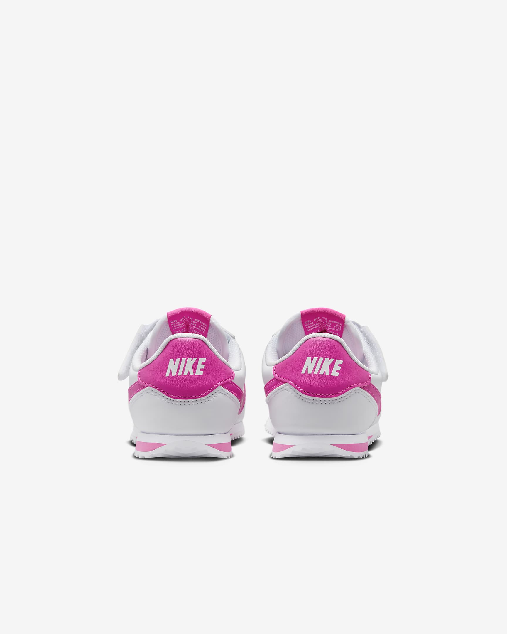 Nike Cortez EasyOn Younger Kids' Shoes - White/Laser Fuchsia