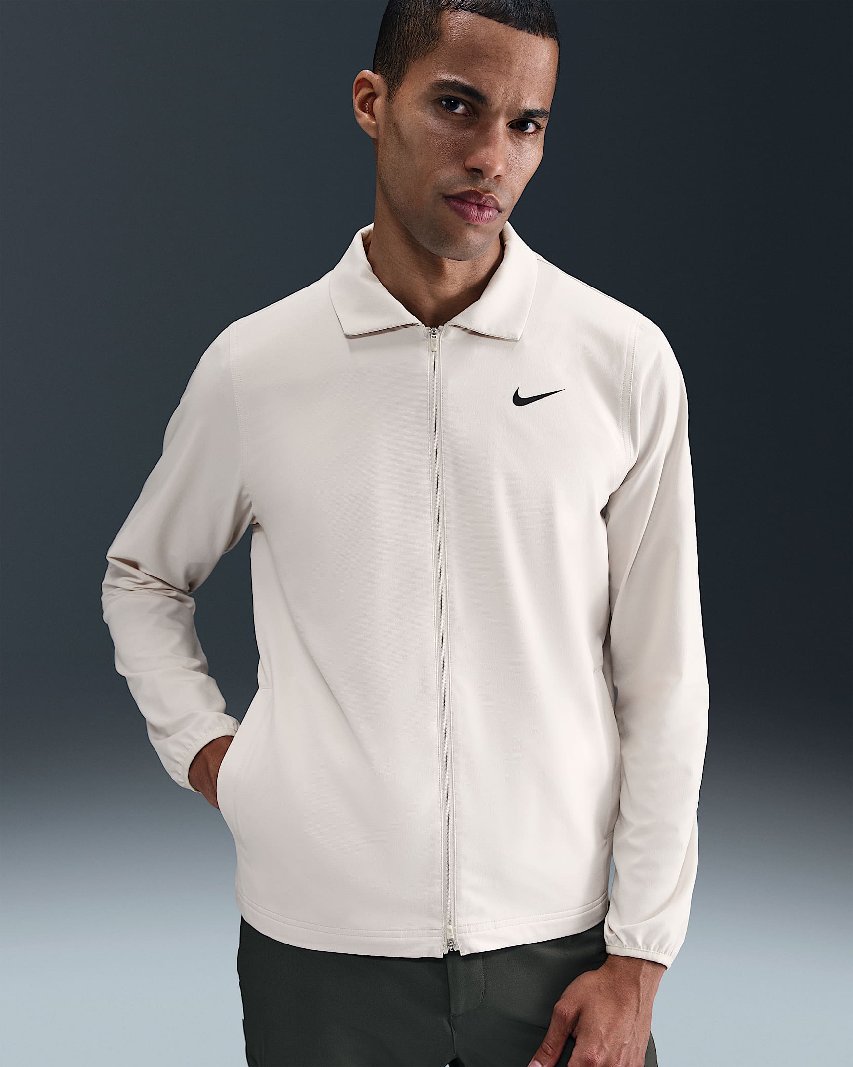 Nike Tour Men's Repel Full-Zip Golf Jacket - Light Orewood Brown/Black
