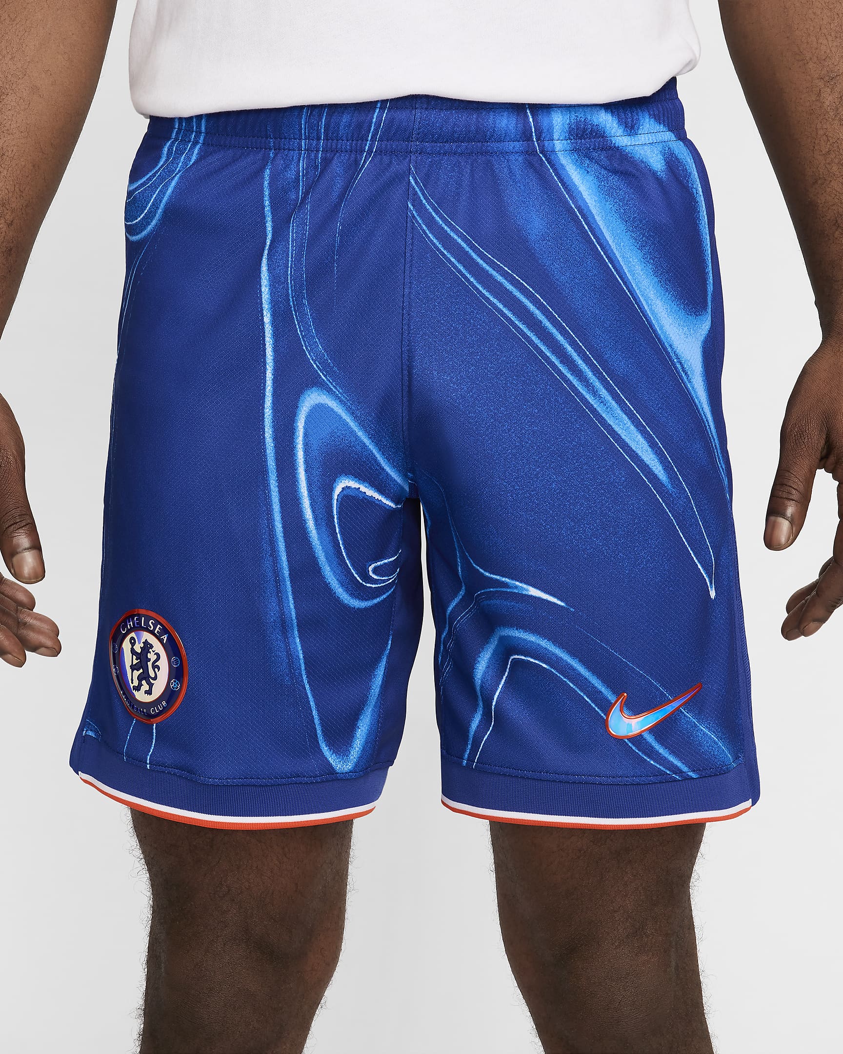 Shorts da calcio replica Nike Dri-FIT Chelsea FC 2024/25 Stadium da uomo – Home - Rush Blue/Team Orange/Bianco