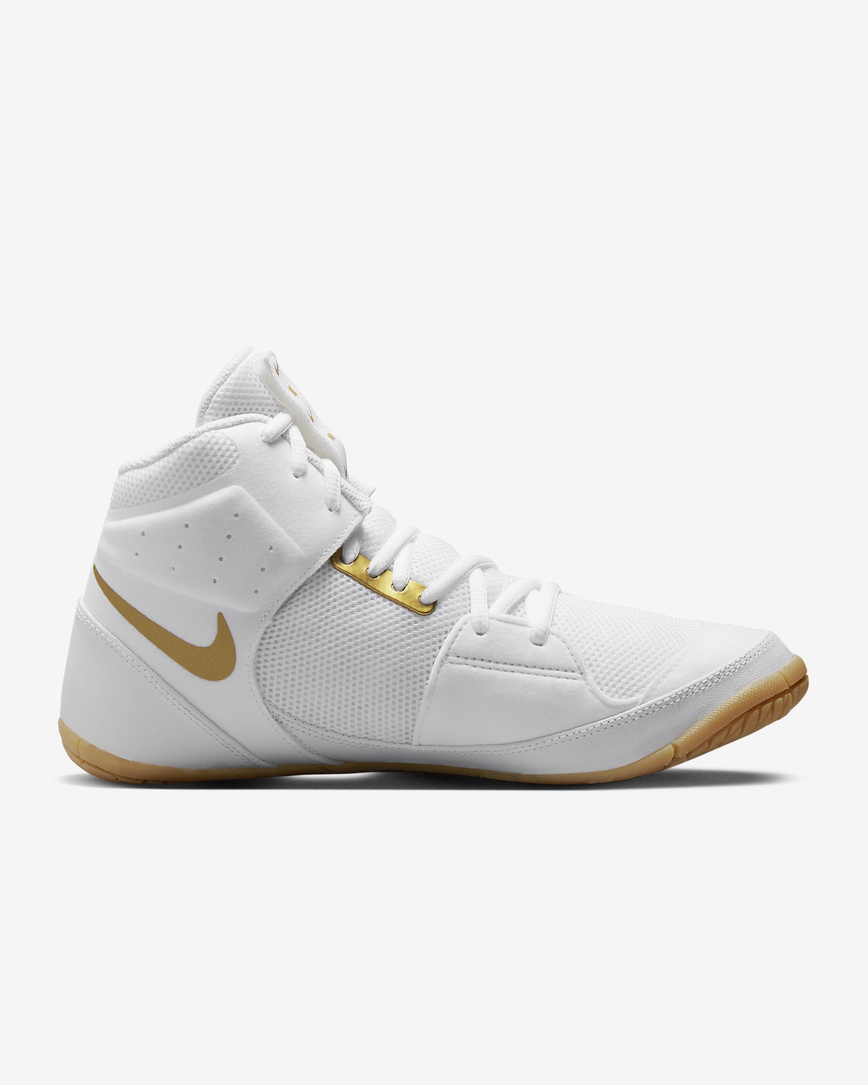 Nike Fury Wrestling Shoes - White/Cool Grey/Metallic Gold