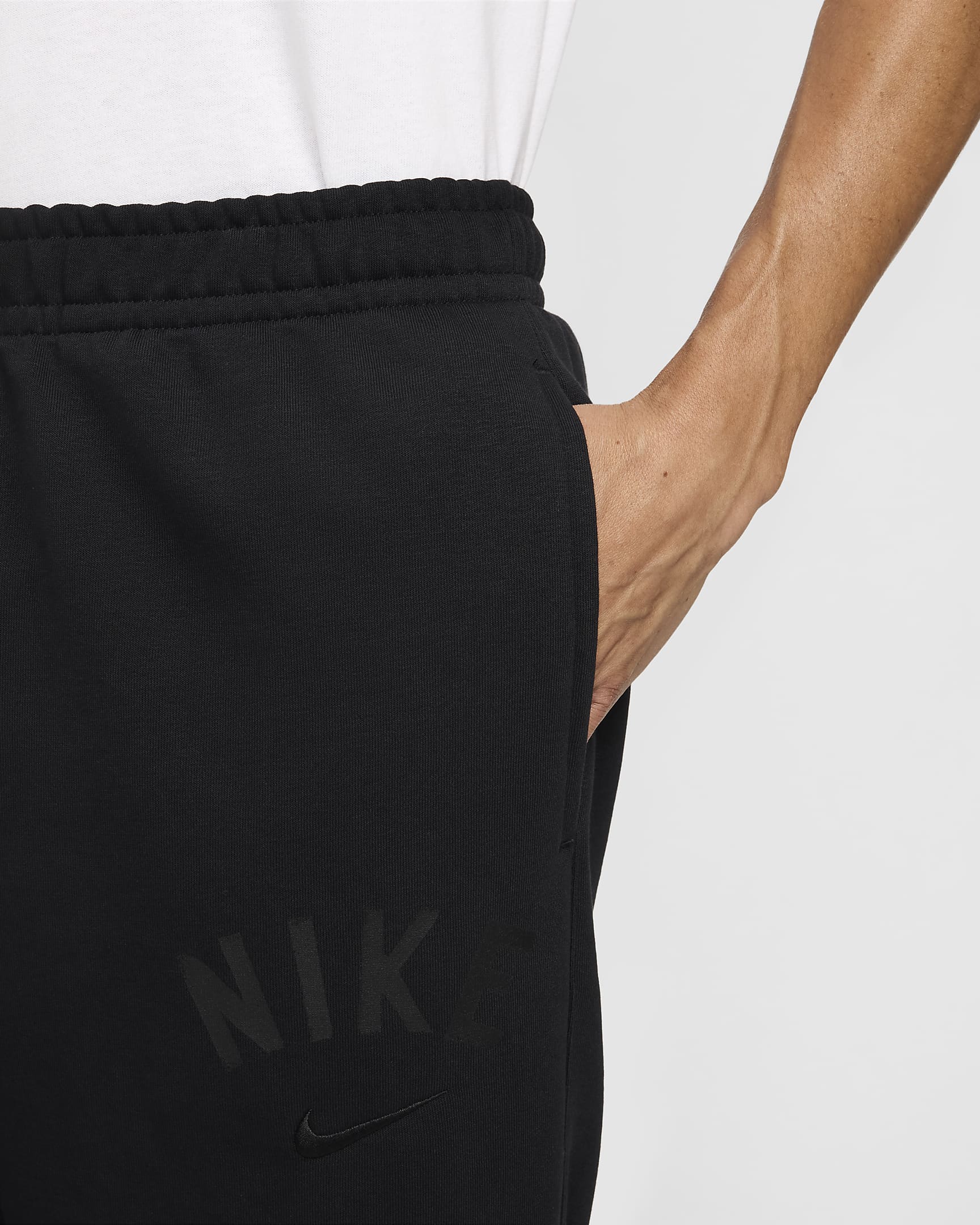 Nike Swoosh Dri-FIT fitnessjoggingbroek voor heren - Zwart/Zwart