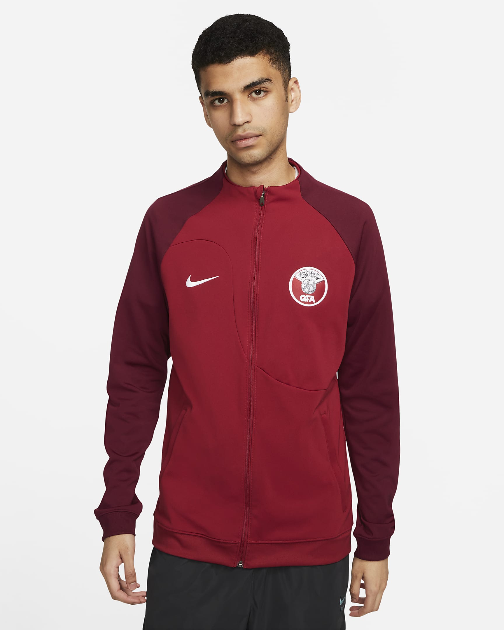 Qatar Academy Pro Men's Knit Football Jacket. Nike AU