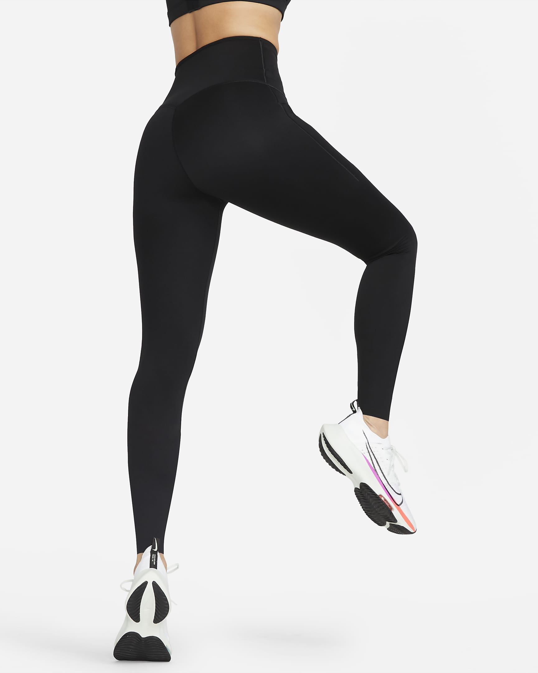 Nike Go Women's Firm-Support High-Waisted Leggings with Pockets - Black/Black