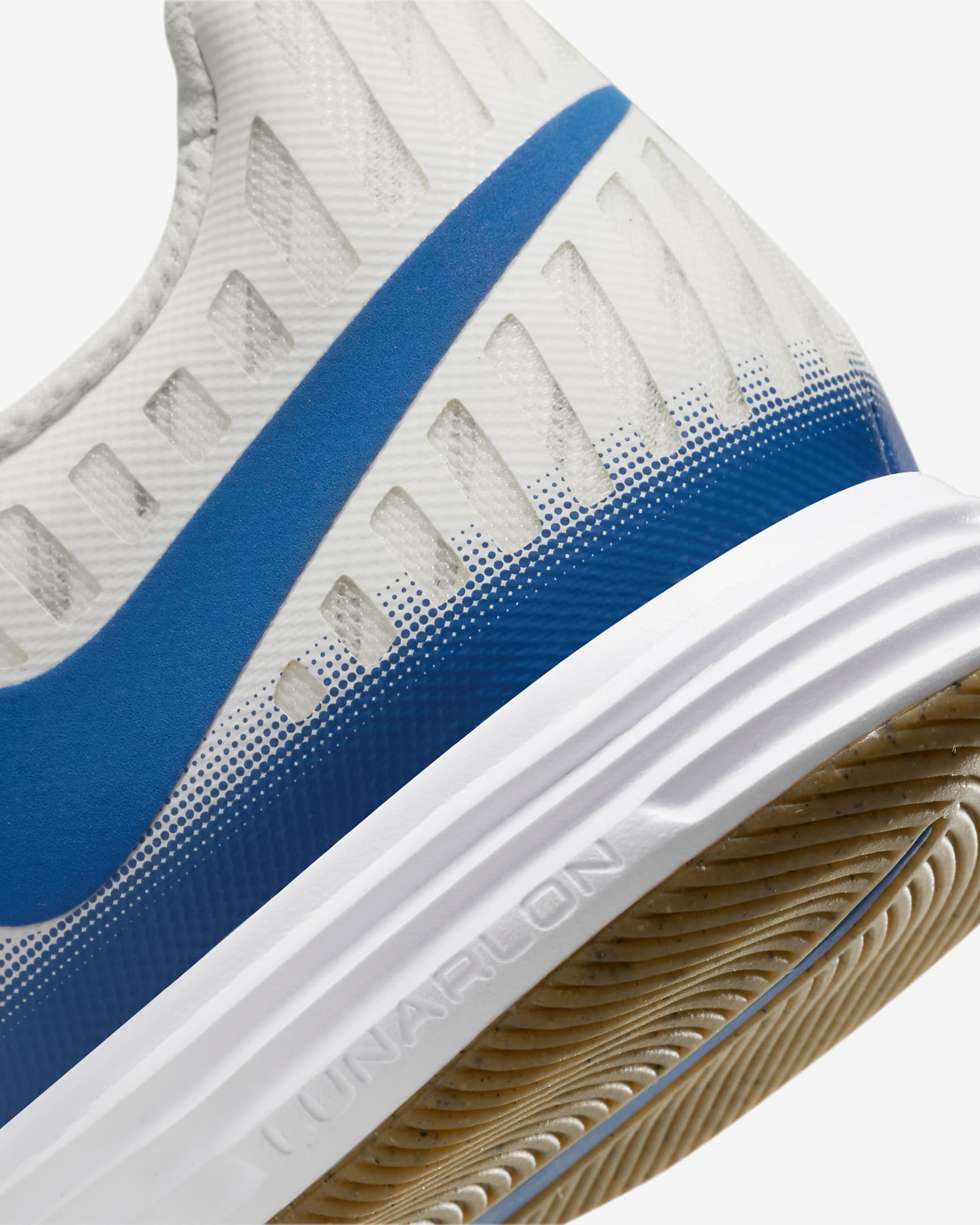 Nike Lunar Gato II Indoor Court Low-Top Football Shoes - Sail/White/Gum Light Brown/Blue Jay