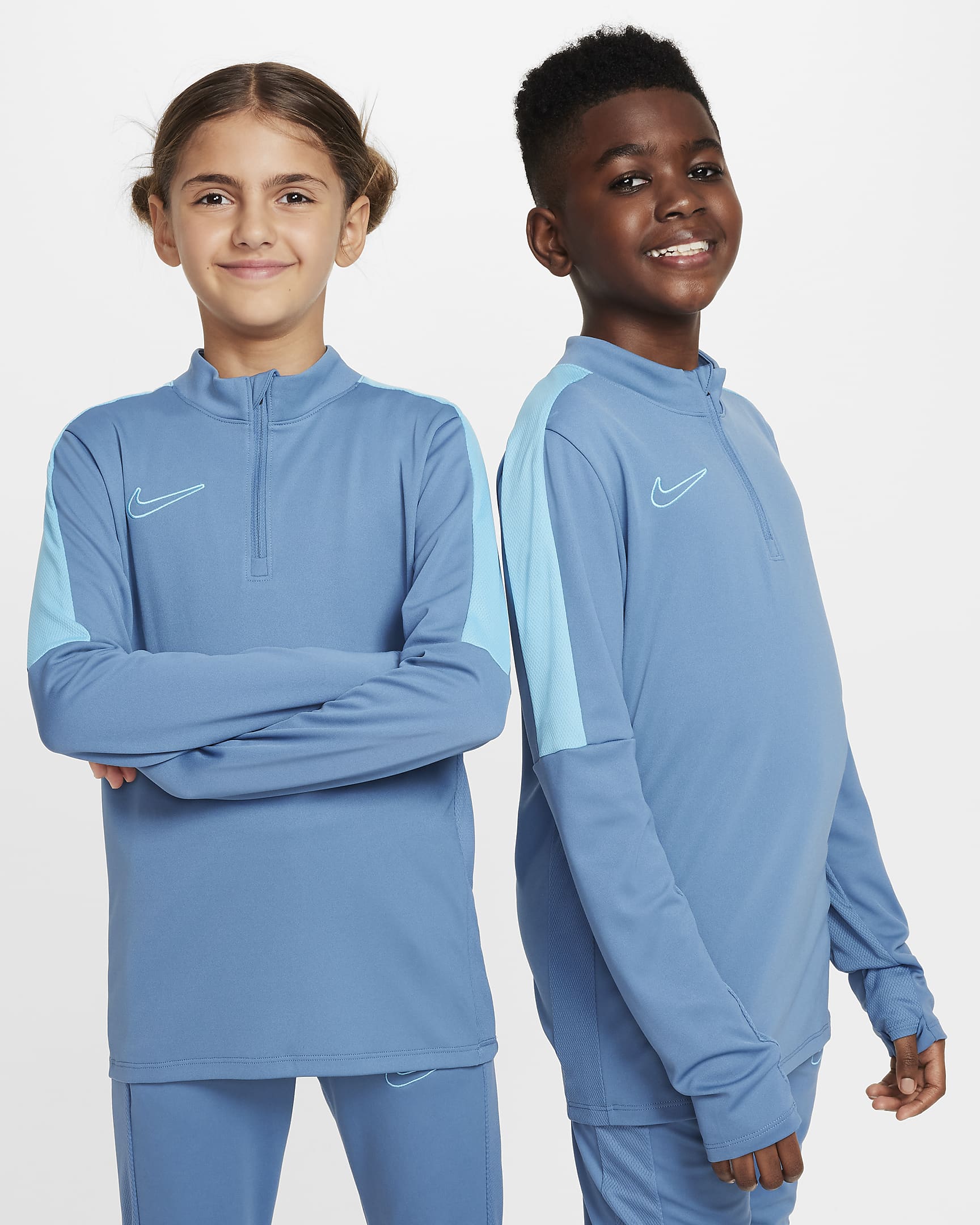 Nike Dri-FIT Academy23 Genç Çocuk Futbol Antrenman Üstü - Aegean Storm/Baltic Blue/Baltic Blue