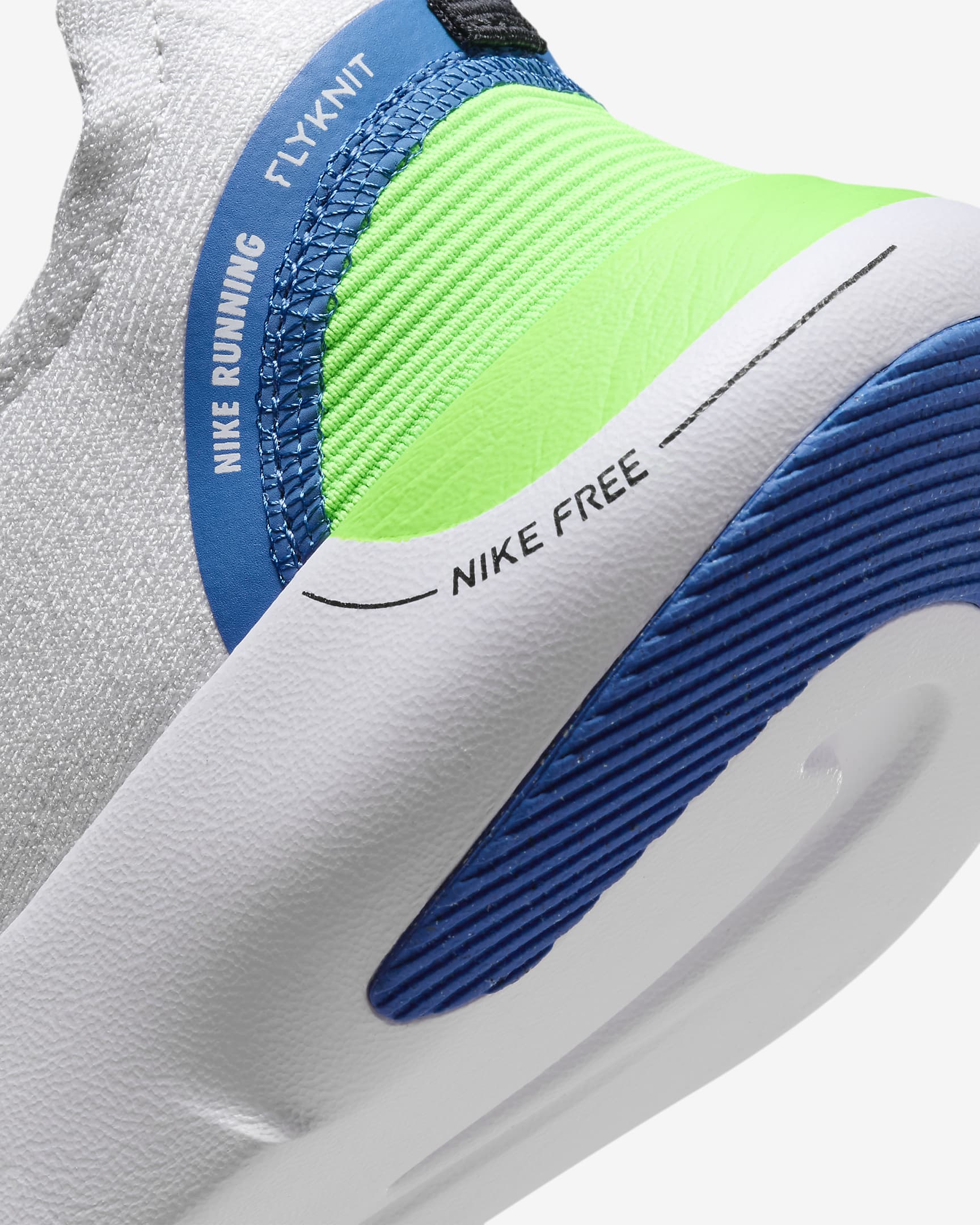 Nike Free RN NN Men's Road Running Shoes - White/Platinum Tint/Star Blue/Black