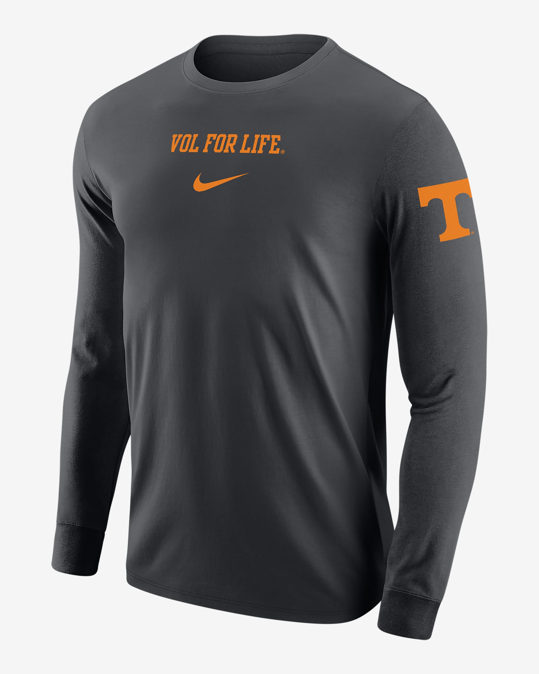 Tennessee Men's Nike College Long-Sleeve T-Shirt - Dark Grey Heather