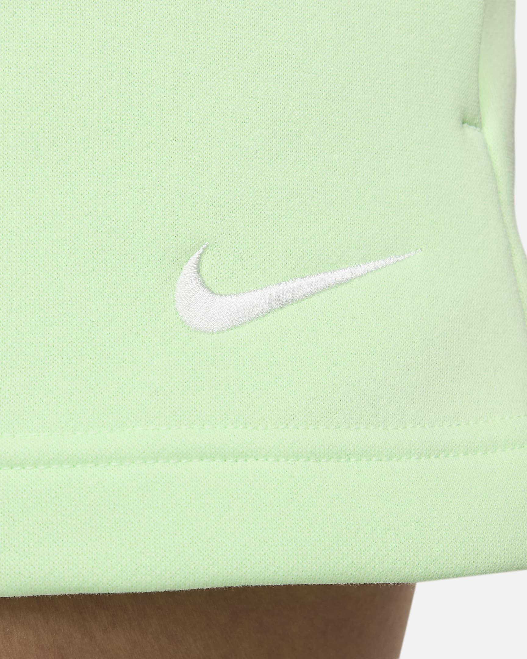 Shorts de ajuste holgado y tiro alto para mujer Nike Sportswear Phoenix Fleece - Verde vapor/Vela