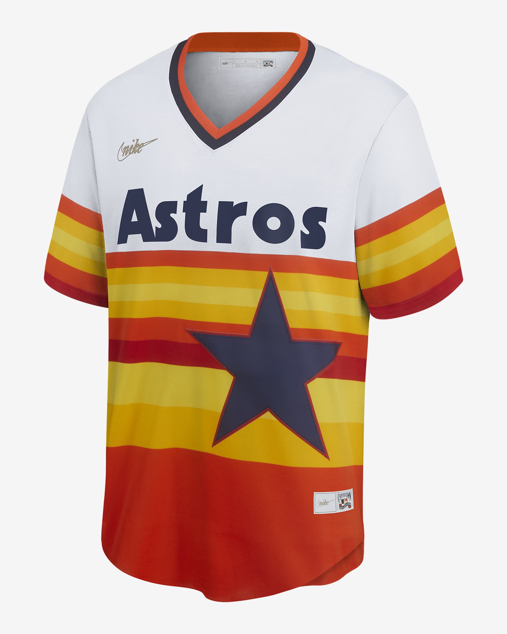 MLB Houston Astros Men's Cooperstown Baseball Jersey.