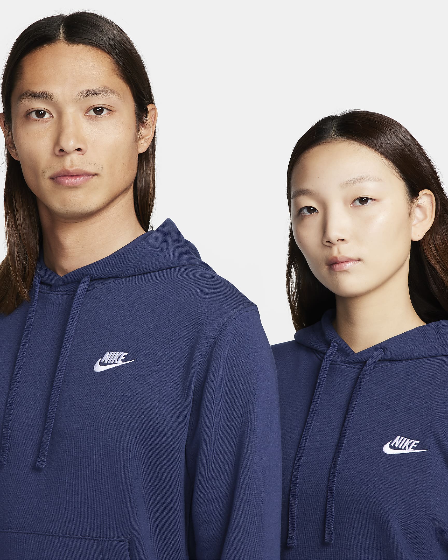 Nike Sportswear Club Men's Pullover Hoodie - Midnight Navy/Midnight Navy/White