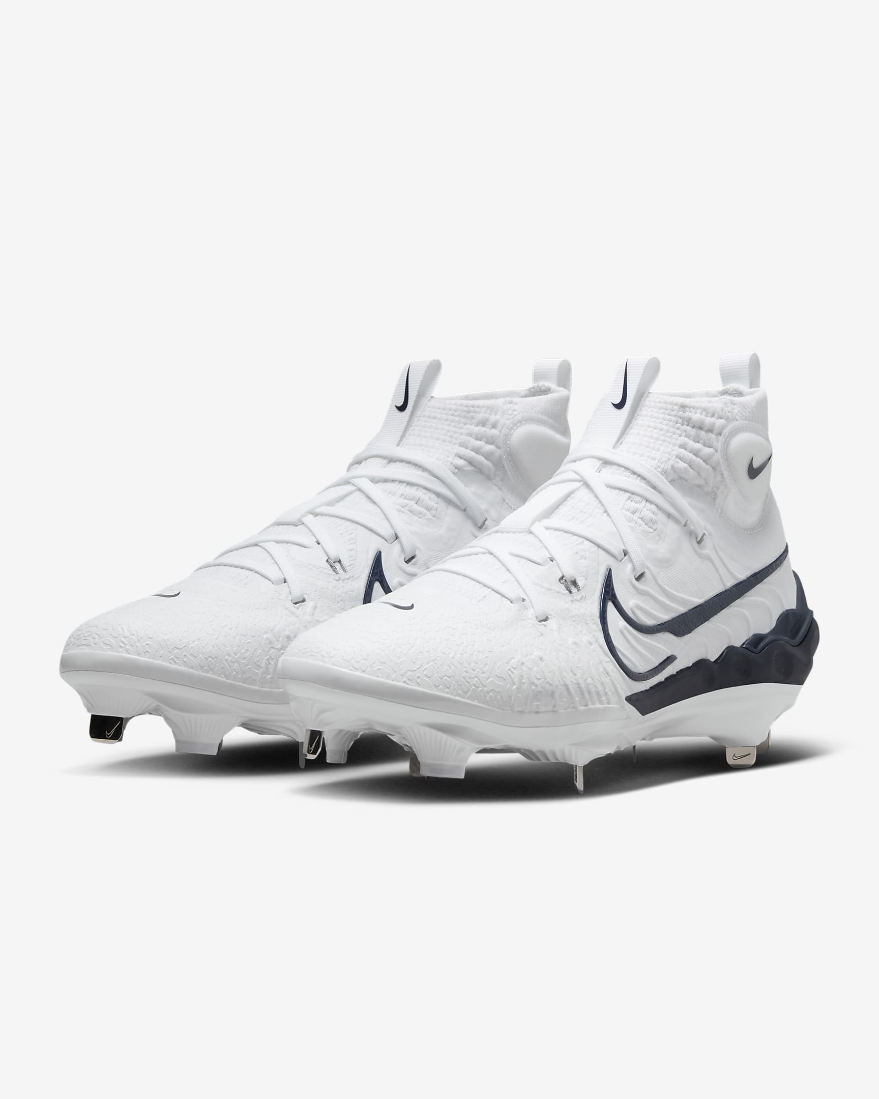 Nike Alpha Huarache NXT Men's Baseball Cleats - White/Pure Platinum/Midnight Navy