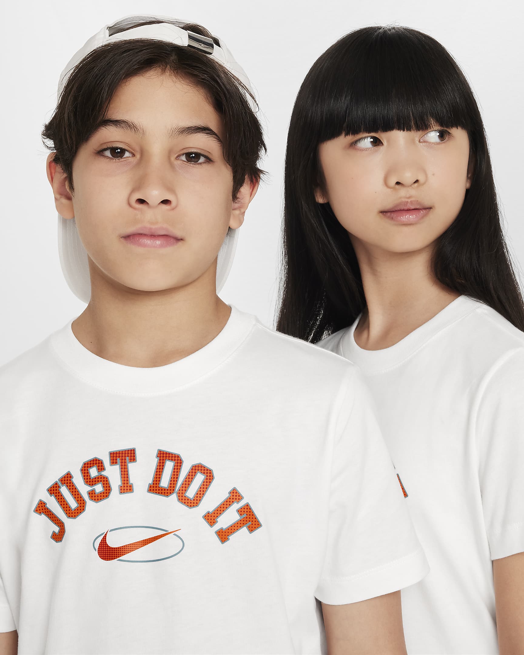 Nike Sportswear-T-shirt til større børn - hvid