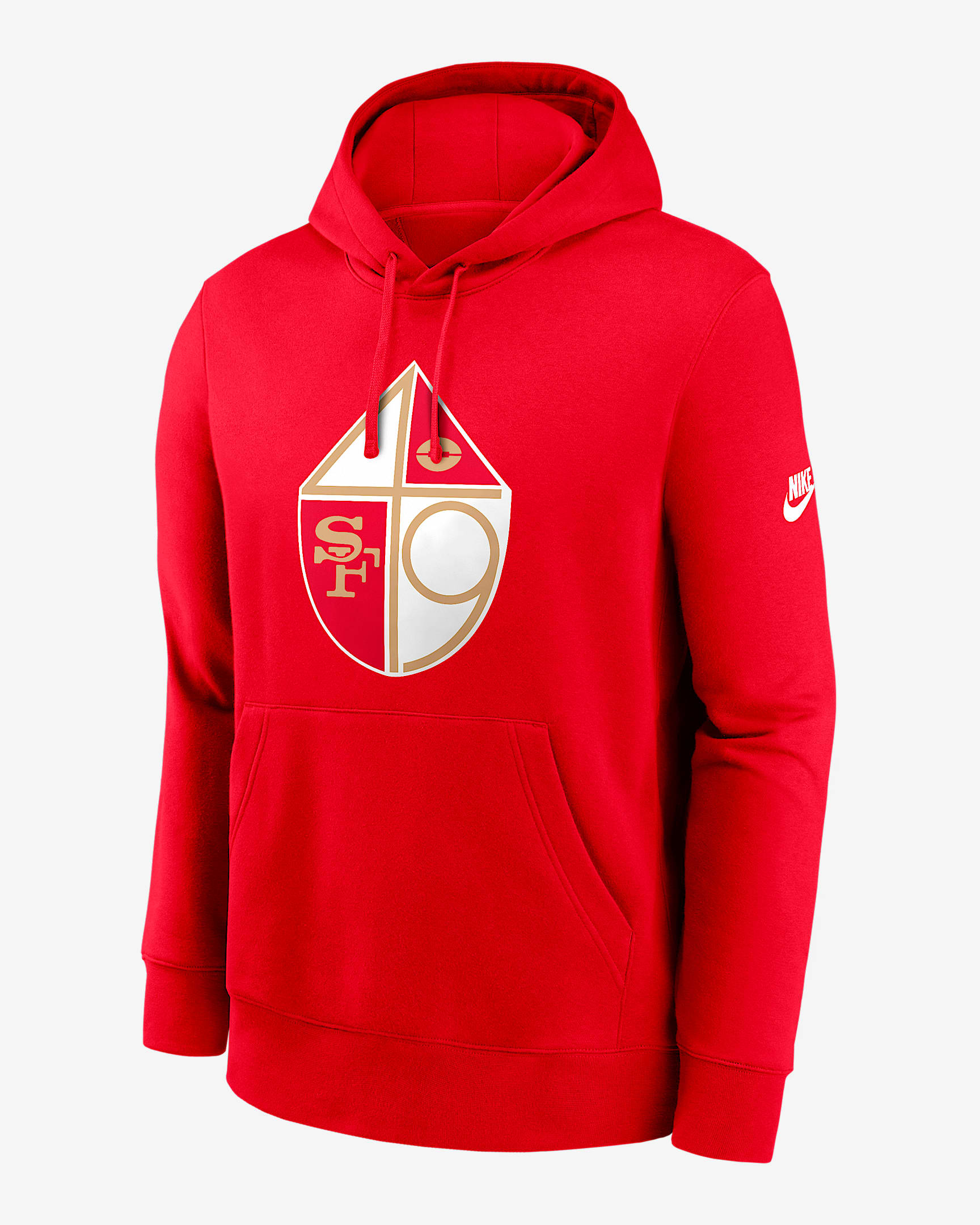 San Francisco 49ers Club Logo Men's Nike NFL Pullover Hoodie - Red