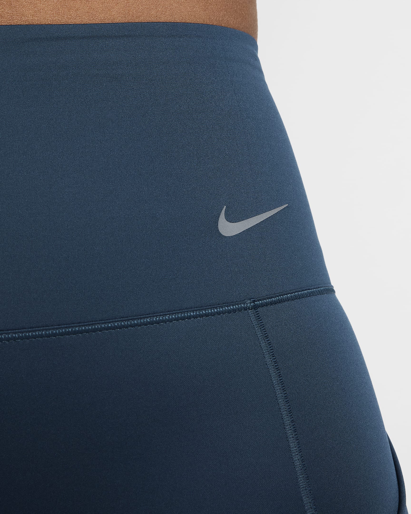 Legging taille haute à maintien supérieur et coupe longue avec poches Nike Go pour femme - Armory Navy/Noir