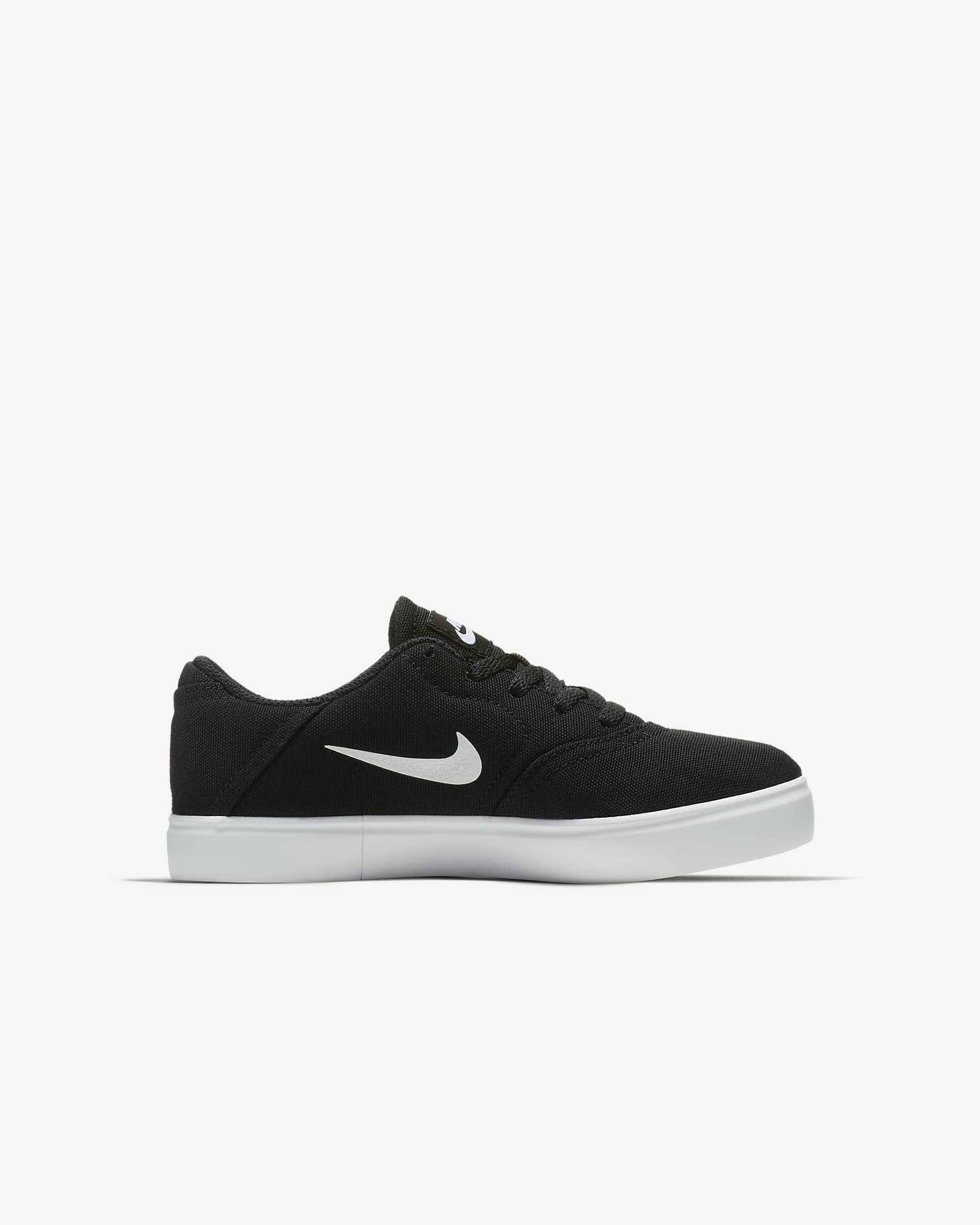 Tenis de skateboarding para niños talla pequeña Nike SB Check Canvas - Negro/Blanco