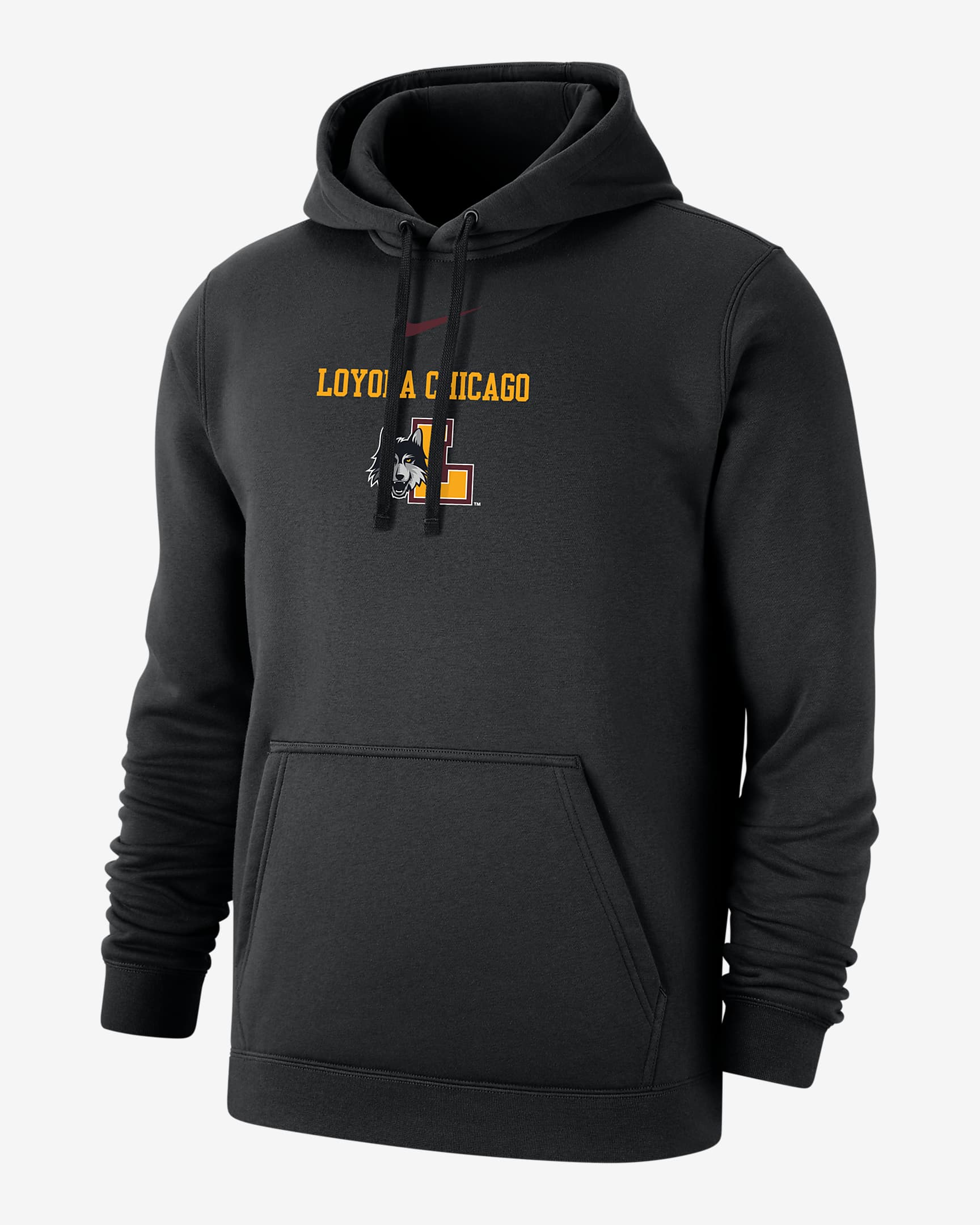 Loyola Chicago Club Fleece Men's Nike College Hoodie - Black