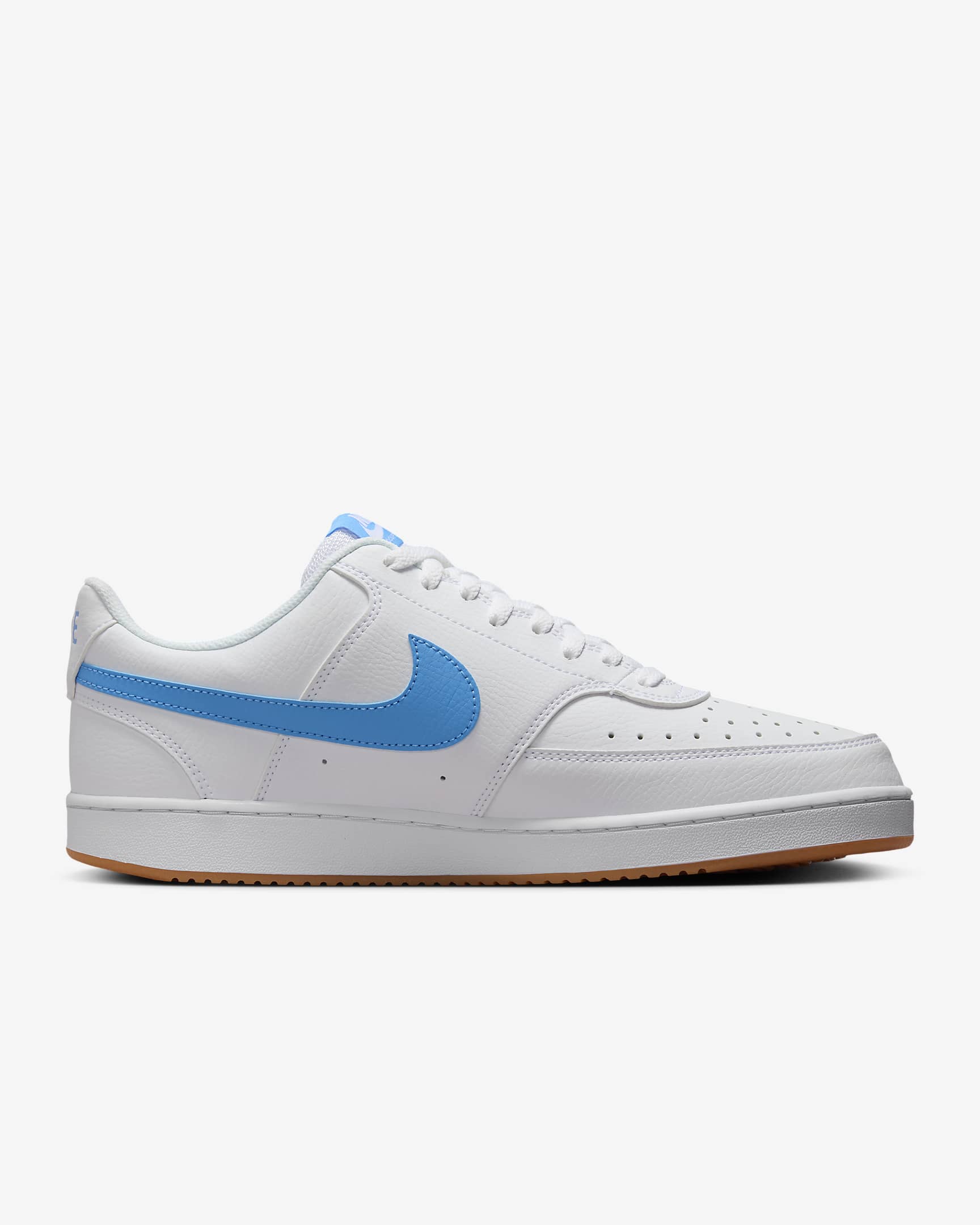 Chaussures Nike Court Vision Low pour homme - Blanc/Gum Yellow/University Blue