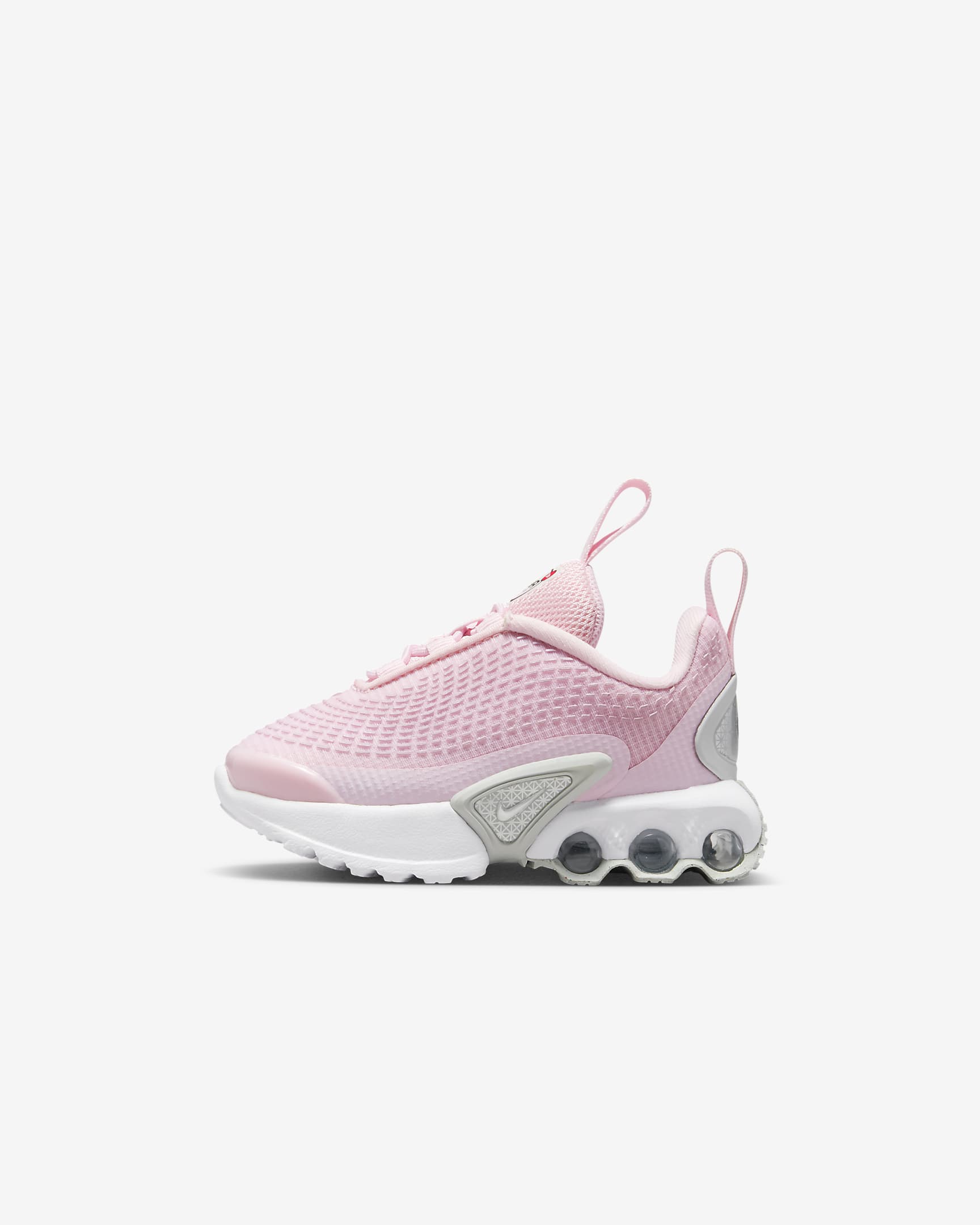 Tenis para bebé e infantil Nike Air Max Dn - Espuma rosa/Rosa Pálido/Blanco/Plata metalizado