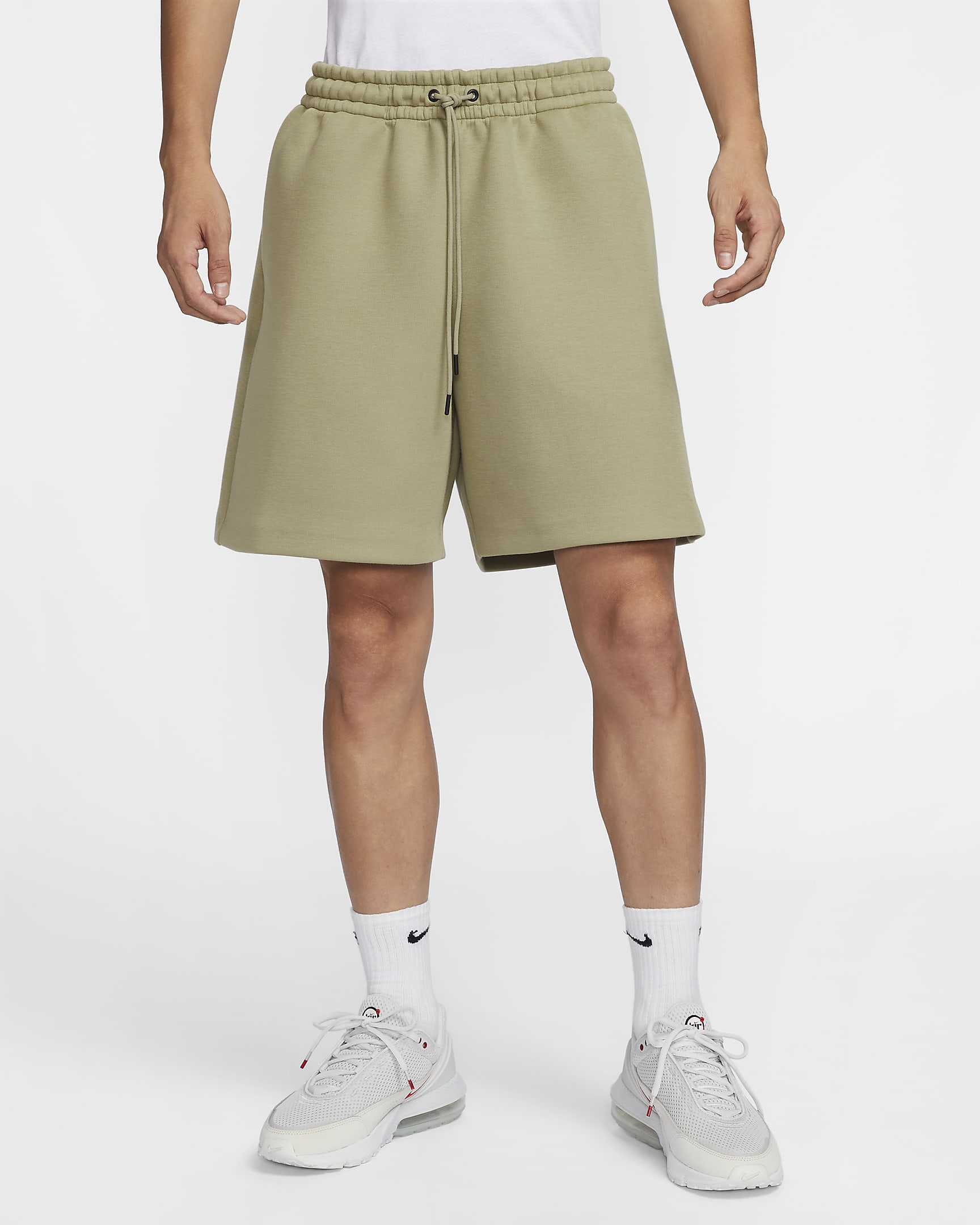 Nike Tech Men's Fleece Shorts - Neutral Olive/Neutral Olive