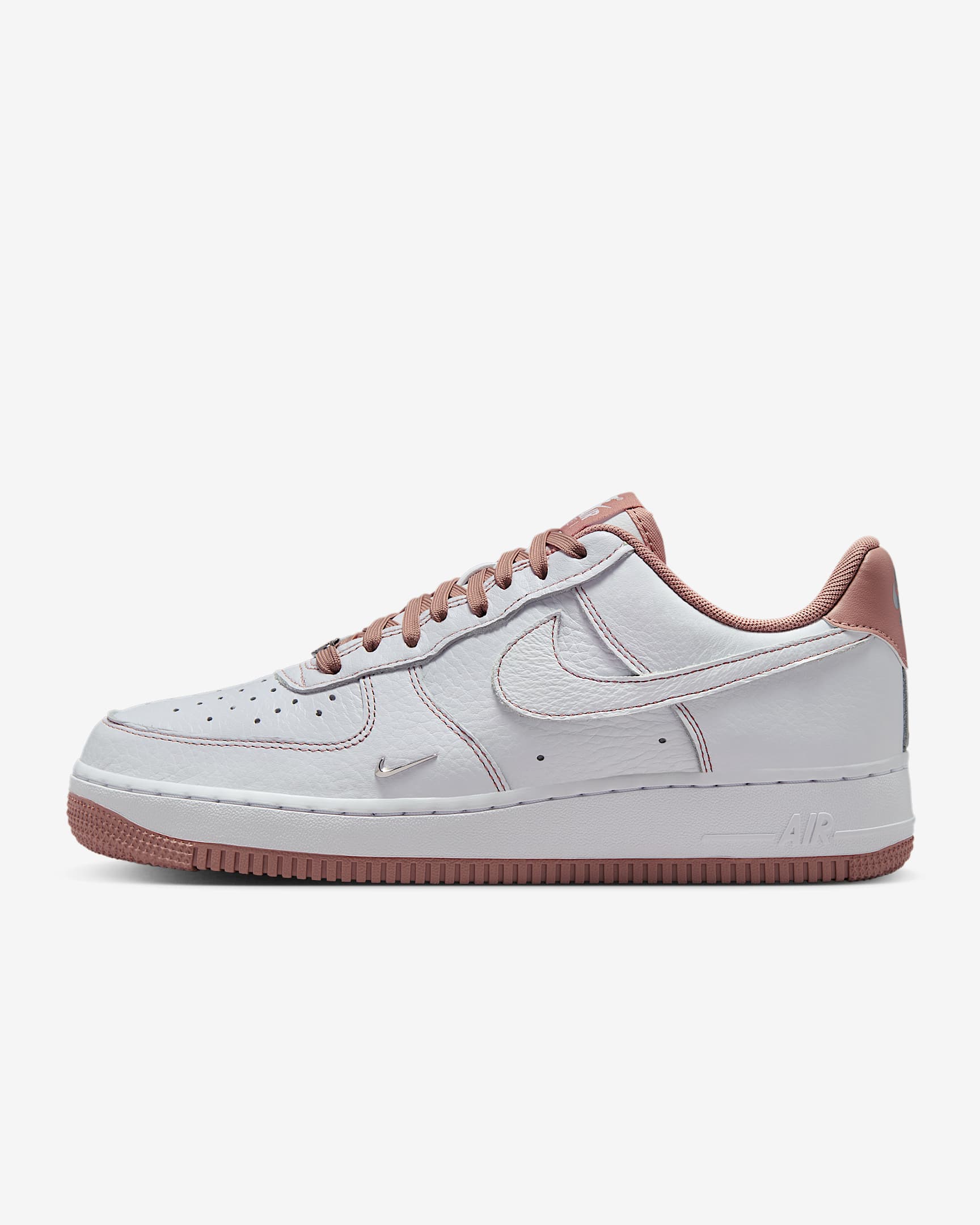 Nike Air Force 1 '07 Mini Jewel Women's Shoes - White/Metallic Silver/Particle Pink