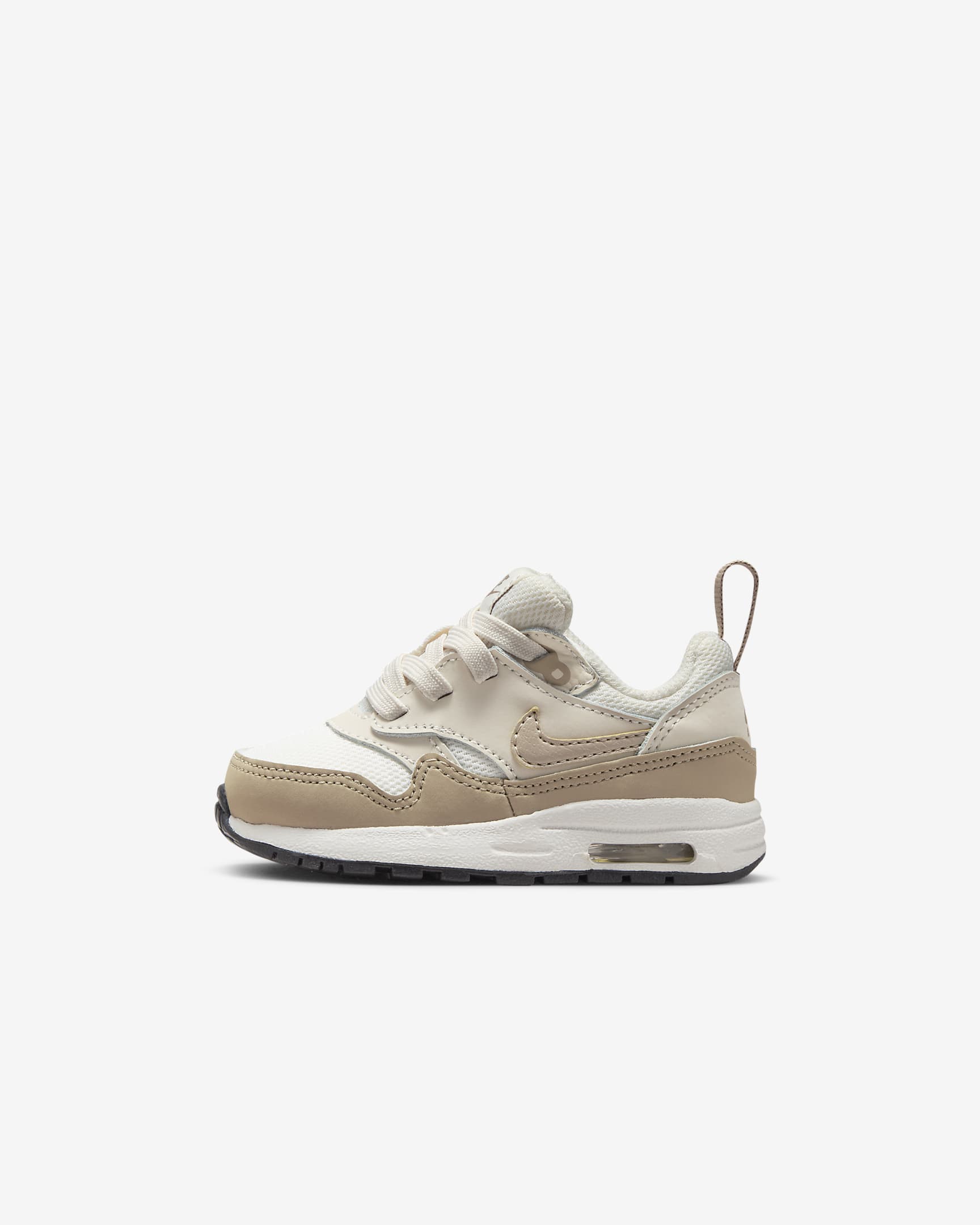 Sko Air Max 1 EasyOn för baby/små barn - Phantom/Light Orewood Brown/Svart/Khaki