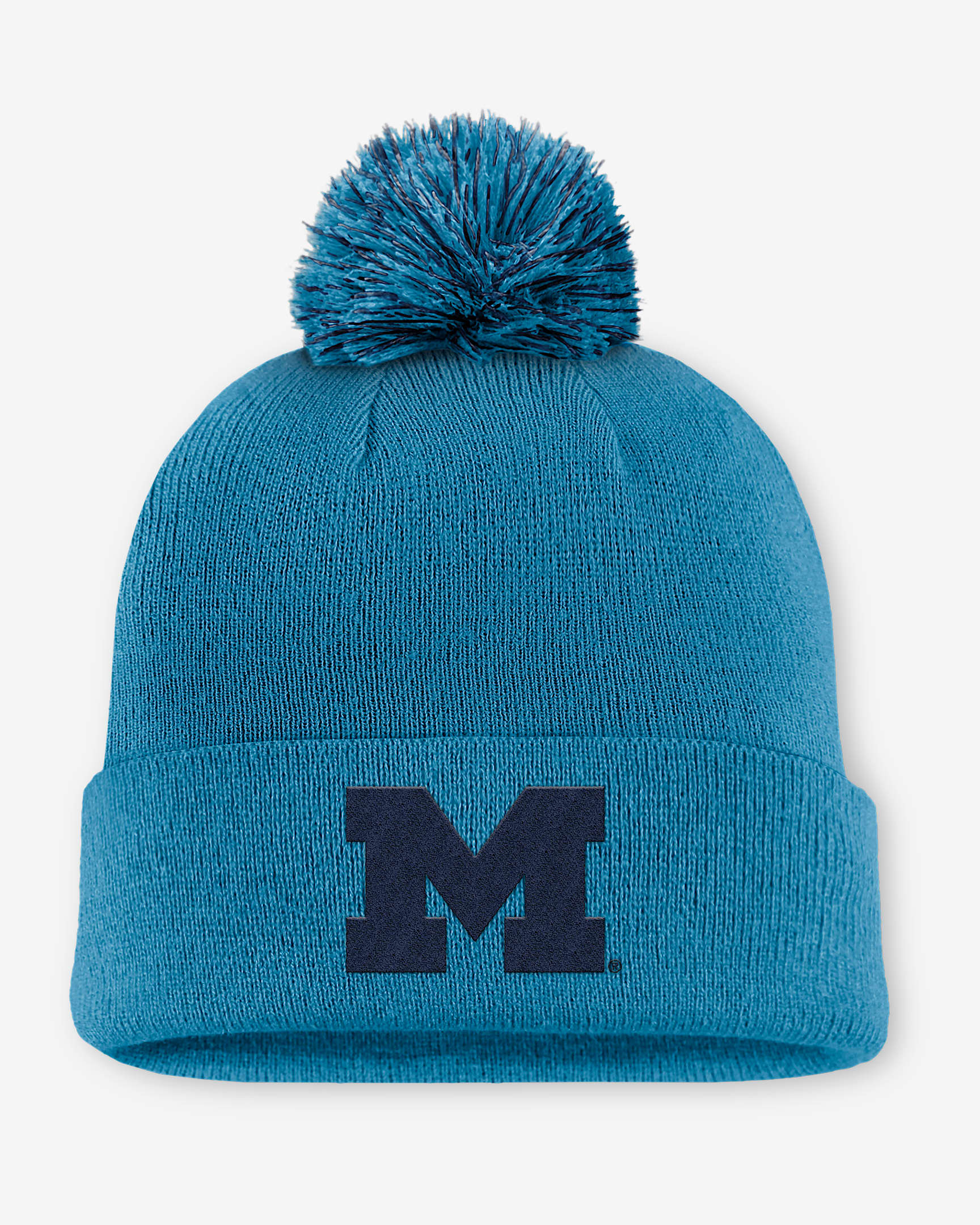 Michigan Primetime Campus Toned Men's Jordan Brand College Cuffed Pom Beanie - Blue