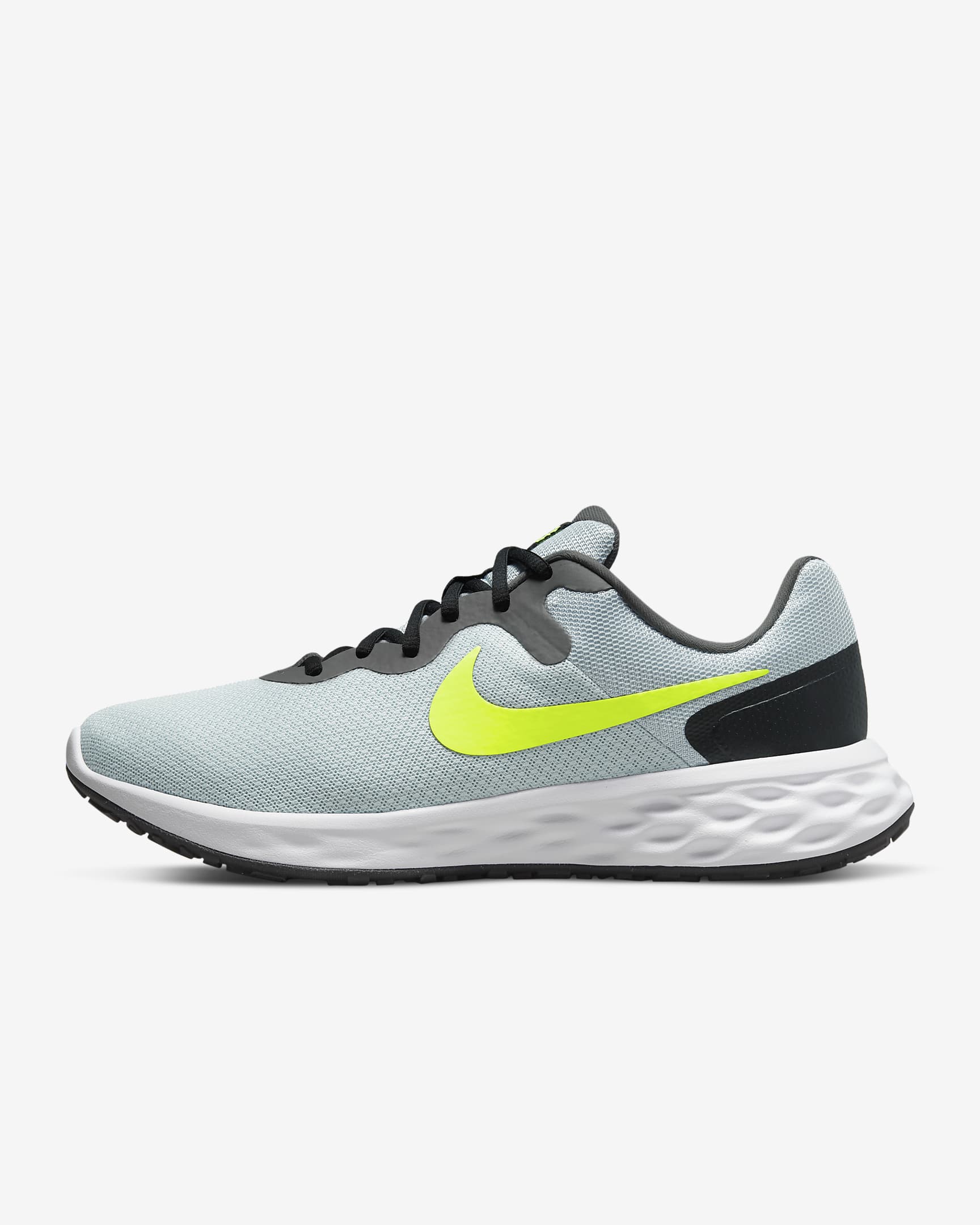 Tenis de correr en pavimento para hombre Nike Revolution 6 - Platino puro/Blanco/Negro/Volt