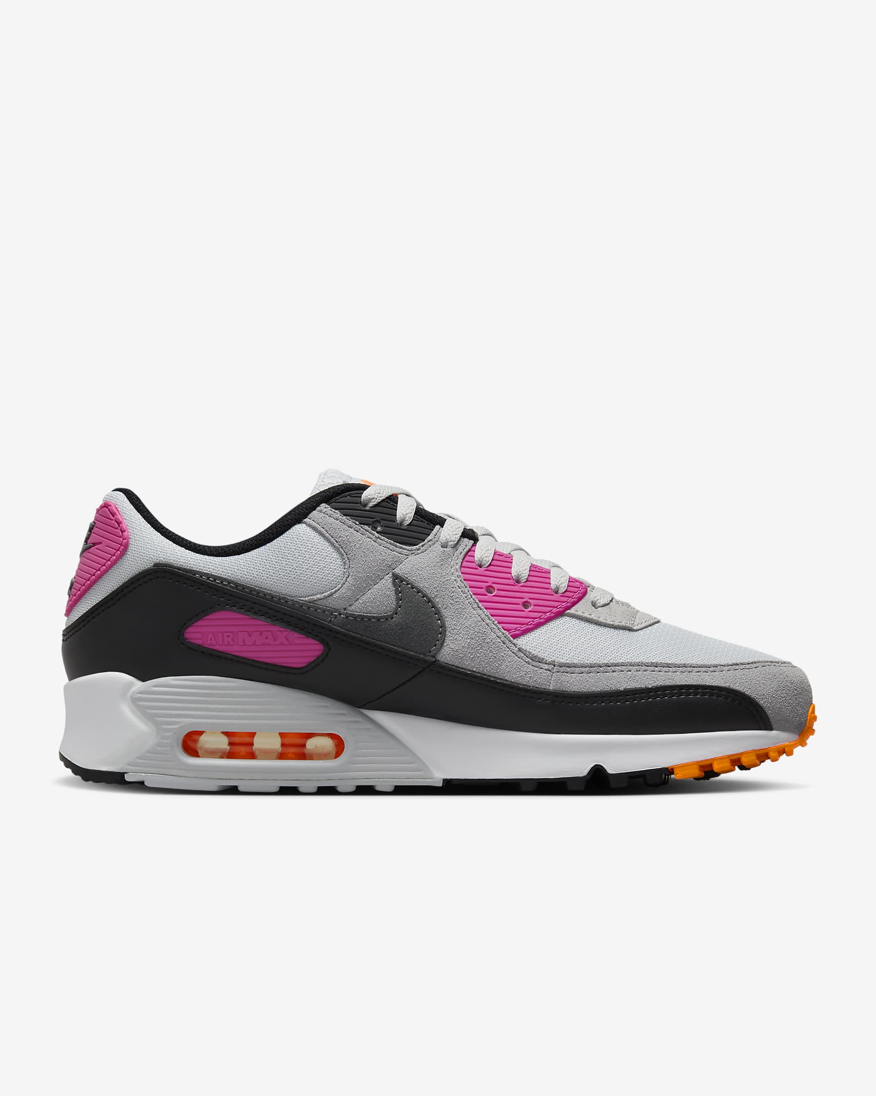 Calzado para hombre Nike Air Max 90 - Platino puro/Rosa alquimia/Naranja total/Gris azulado