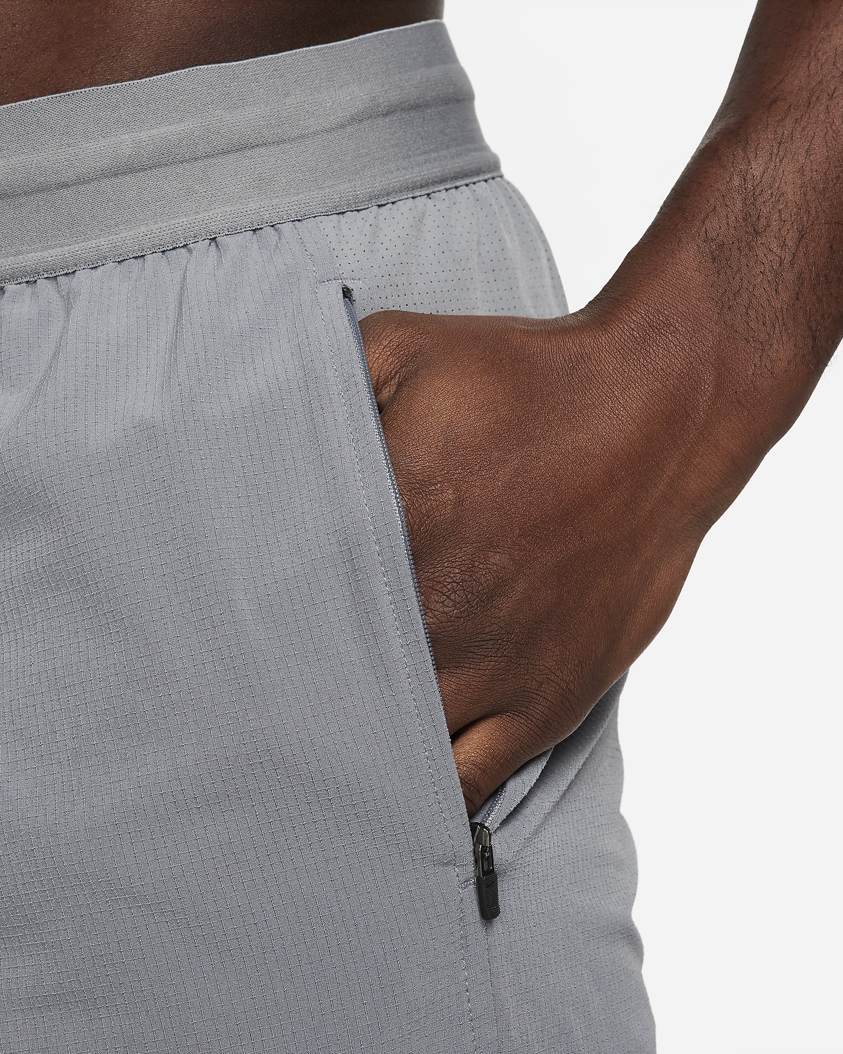 Ungefütterte Nike Flex Rep 4.0 Dri-FIT-Fitnessshorts für Herren (ca. 18 cm) - Smoke Grey/Schwarz/Schwarz