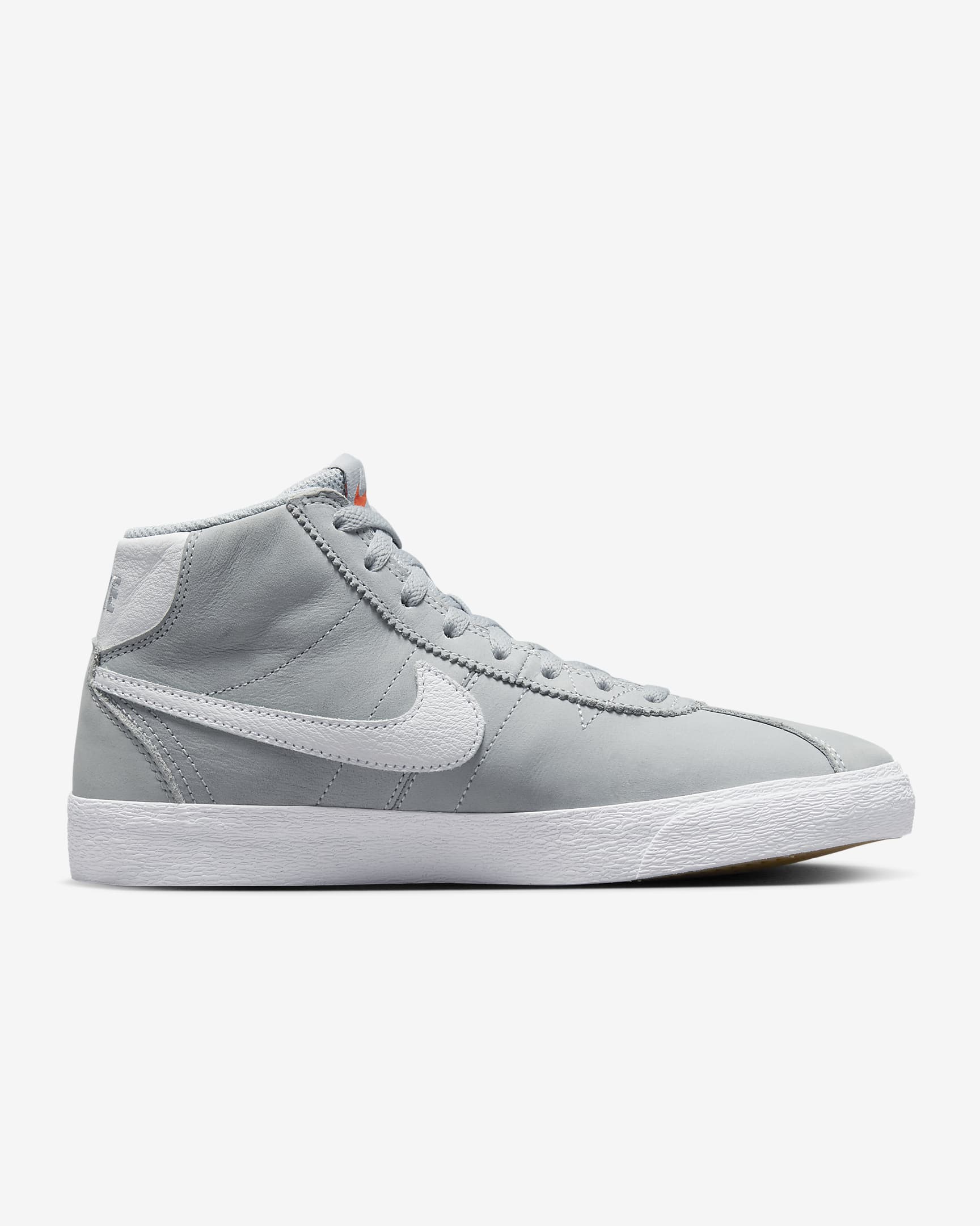 Nike SB Bruin High ISO Skate Shoes - Wolf Grey/Wolf Grey/Gum Light Brown/White