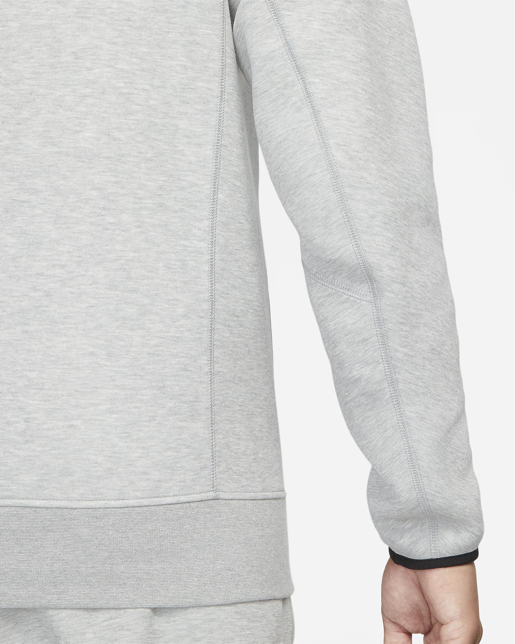 Nike Sportswear Tech Fleece Hoodie voor heren - Dark Grey Heather/Zwart