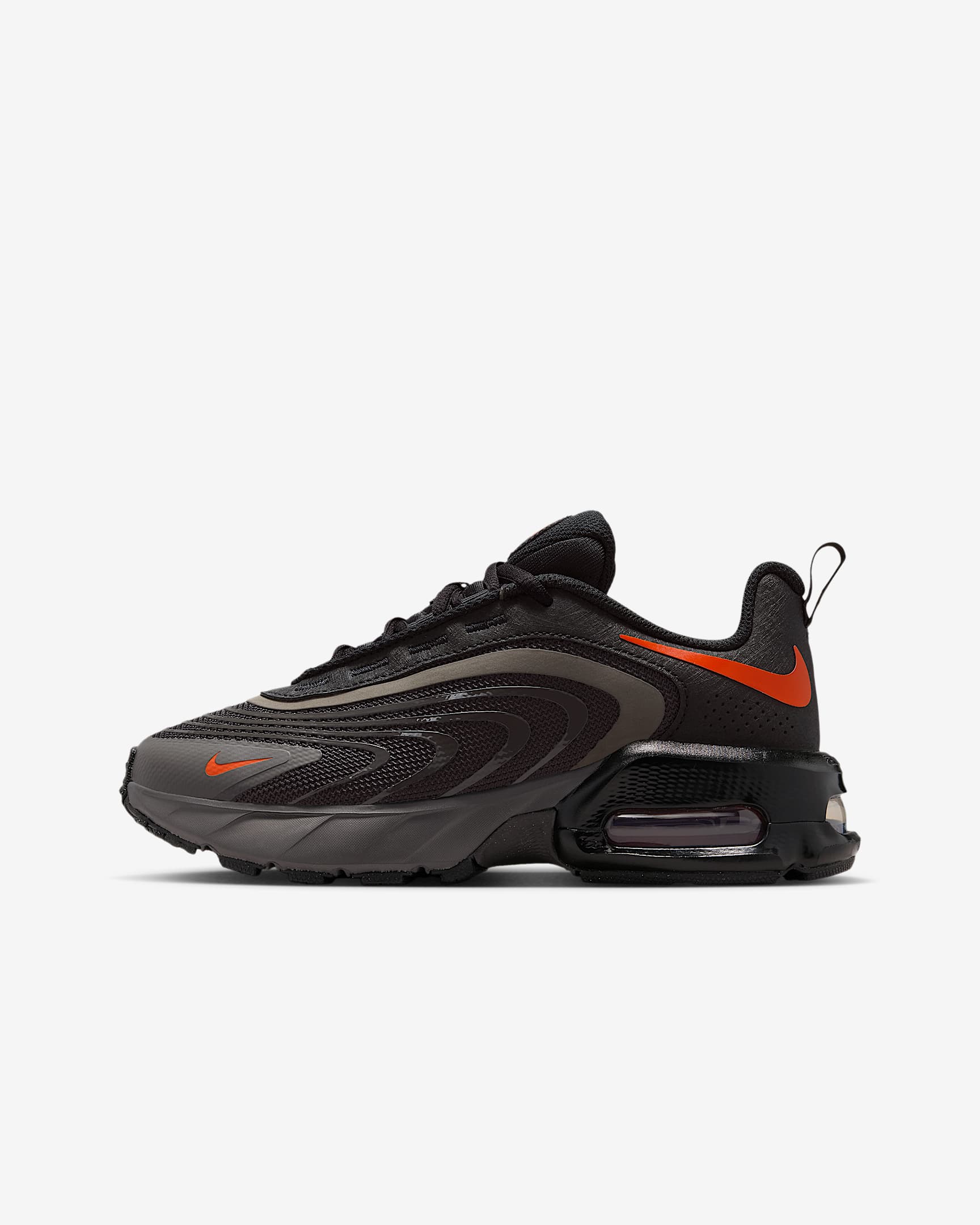 Nike Air Max Fire Schuh (ältere Kinder) - Medium Ash/Schwarz/Team Orange