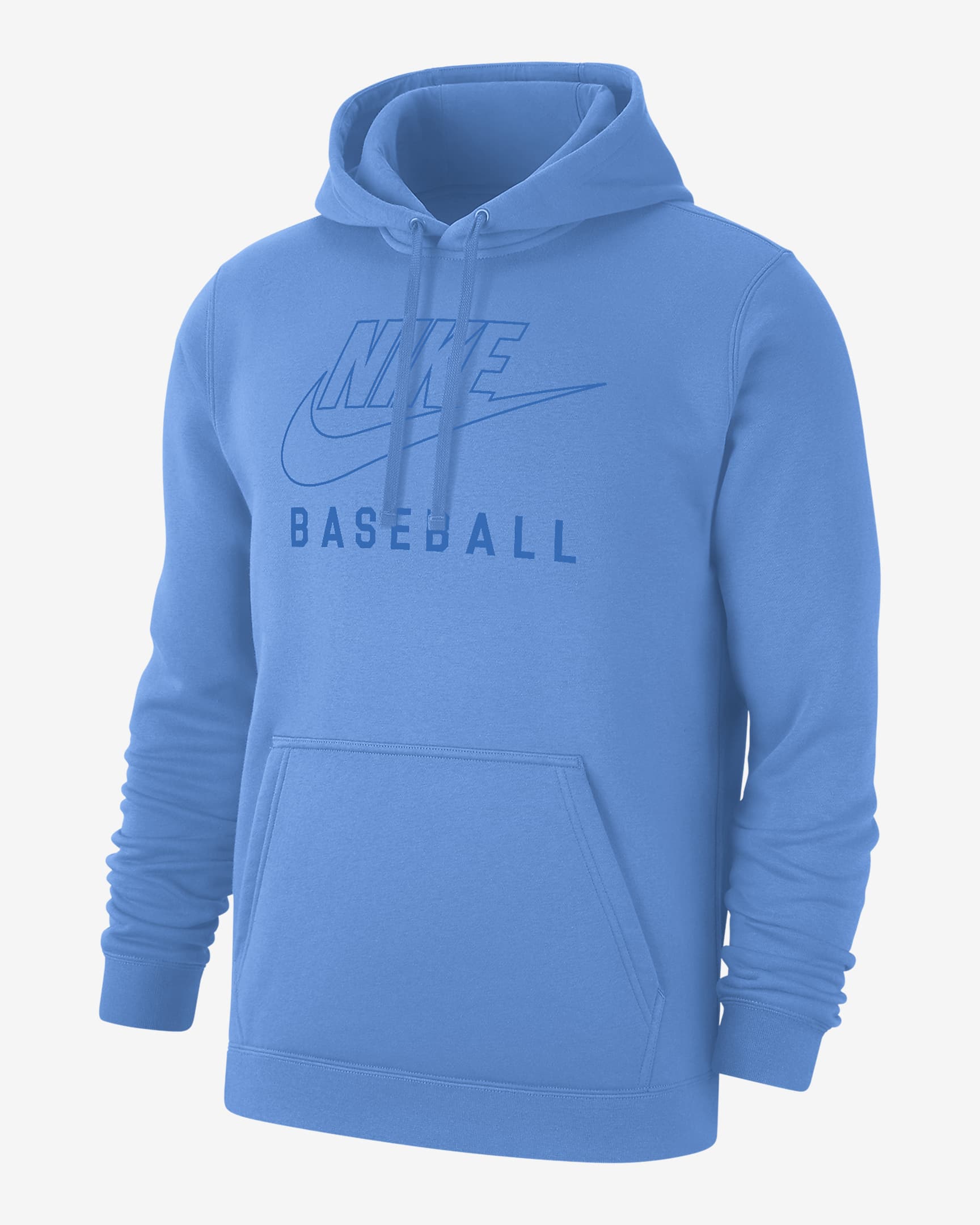 Sudadera con gorro sin cierre de béisbol para hombre Nike Swoosh Club Fleece - Azul universitario