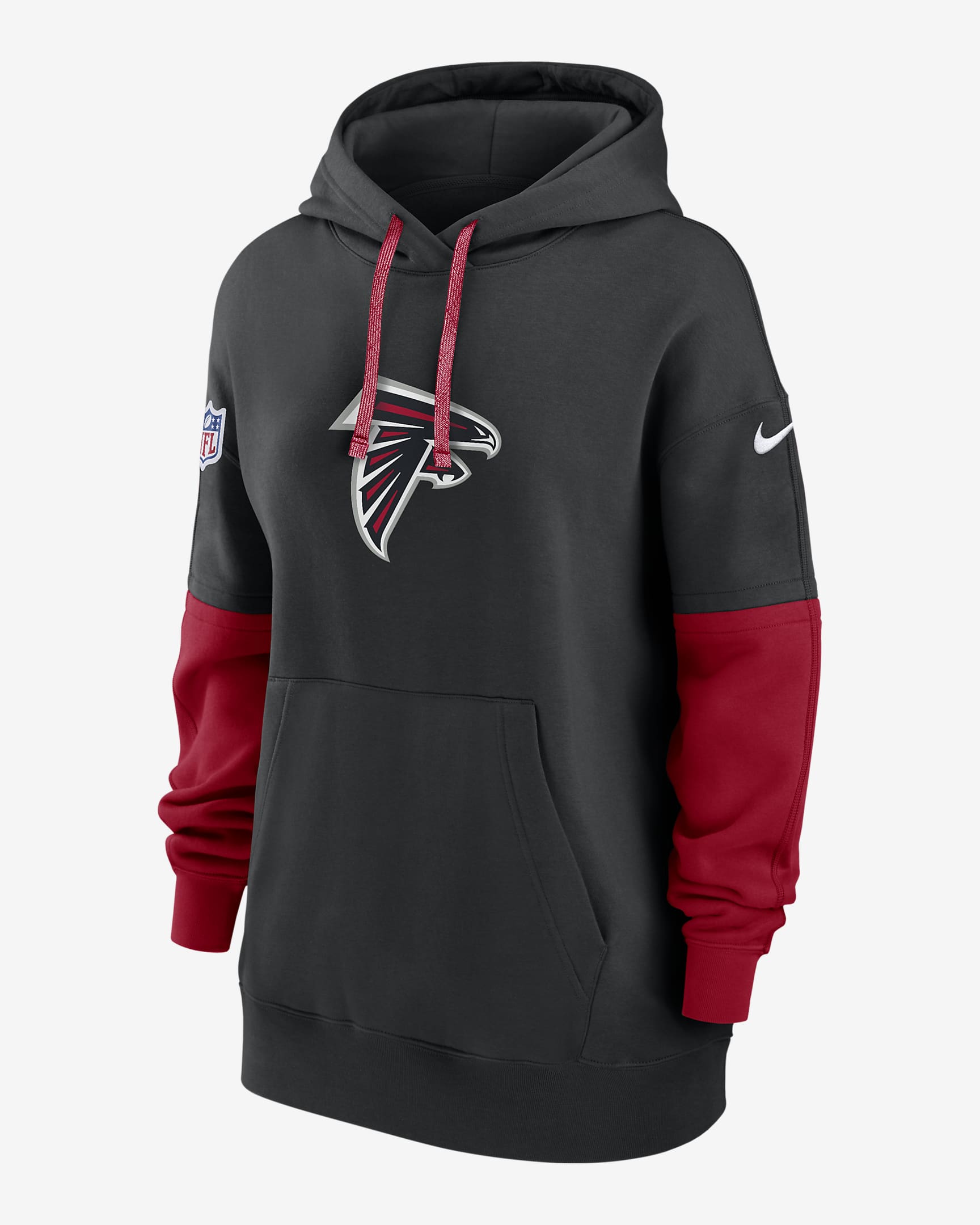 Atlanta Falcons Sideline Essential Women's Nike NFL Pullover Hoodie - Black