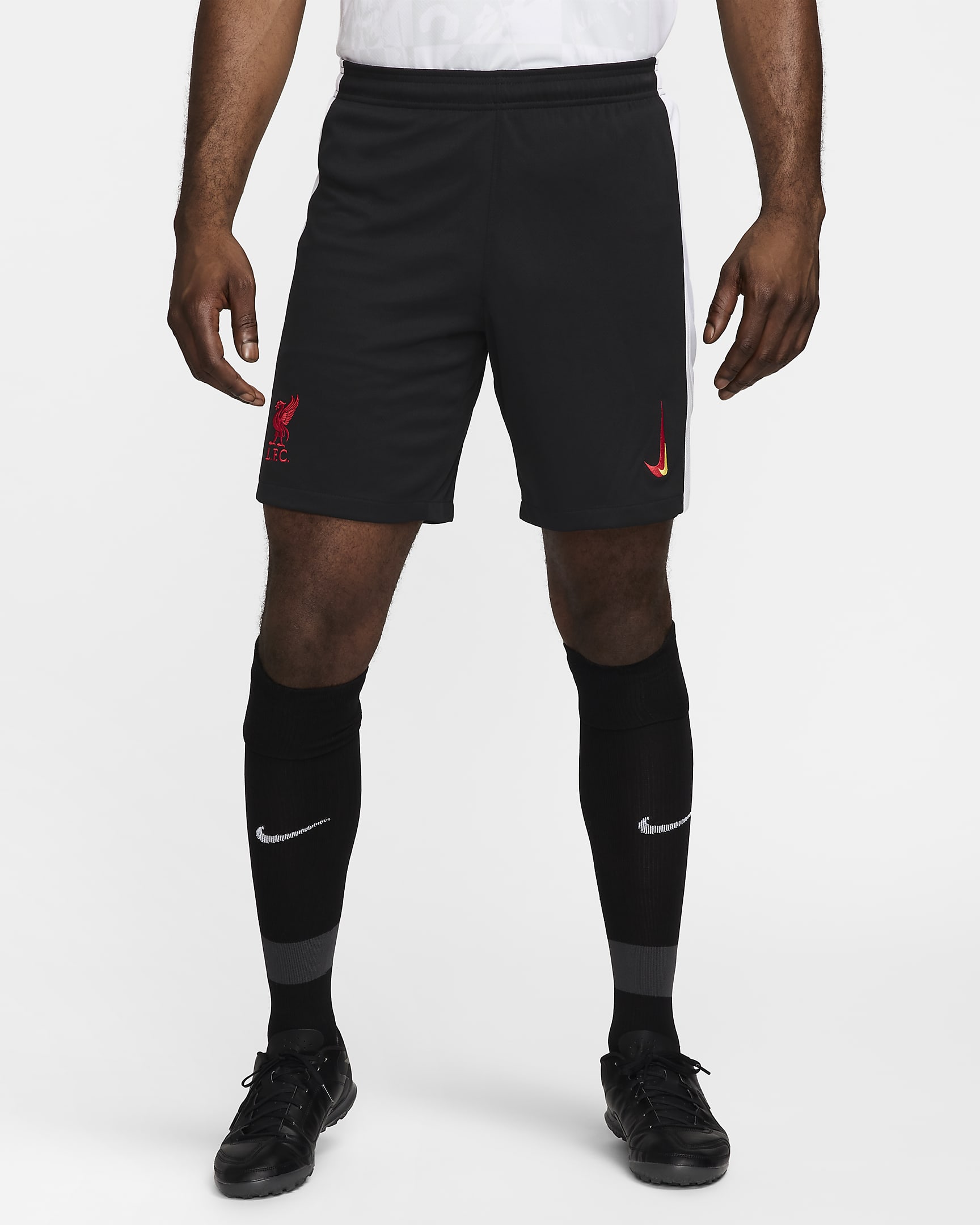 Liverpool FC 2024/25 Stadium Derde Nike Dri-FIT replicavoetbalshorts voor heren - Zwart/Wit/Global Red