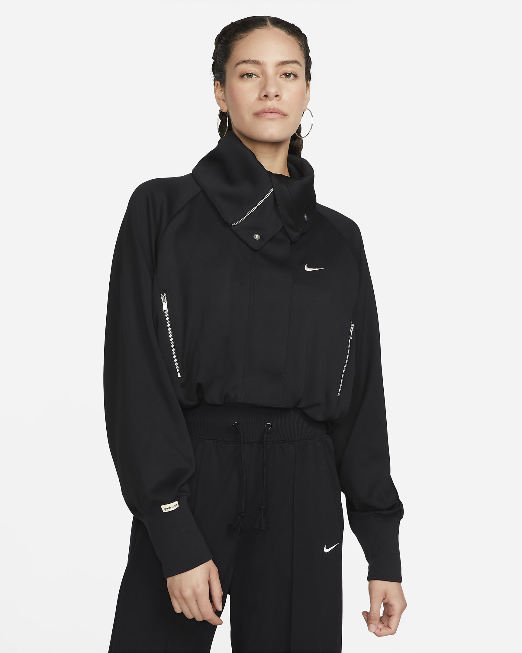 Veste de surv??tement courte et oversize Nike Sportswear Collection pour femme. Nike FR