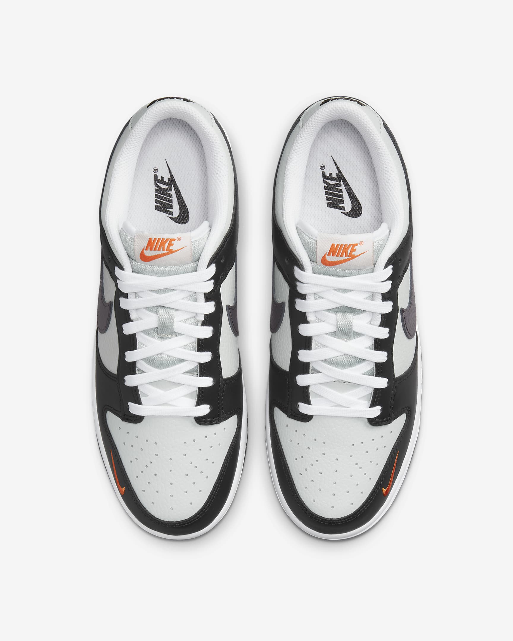 Nike Dunk Low Men's Shoes - Black/Light Silver/Bright Mandarin/Medium Ash