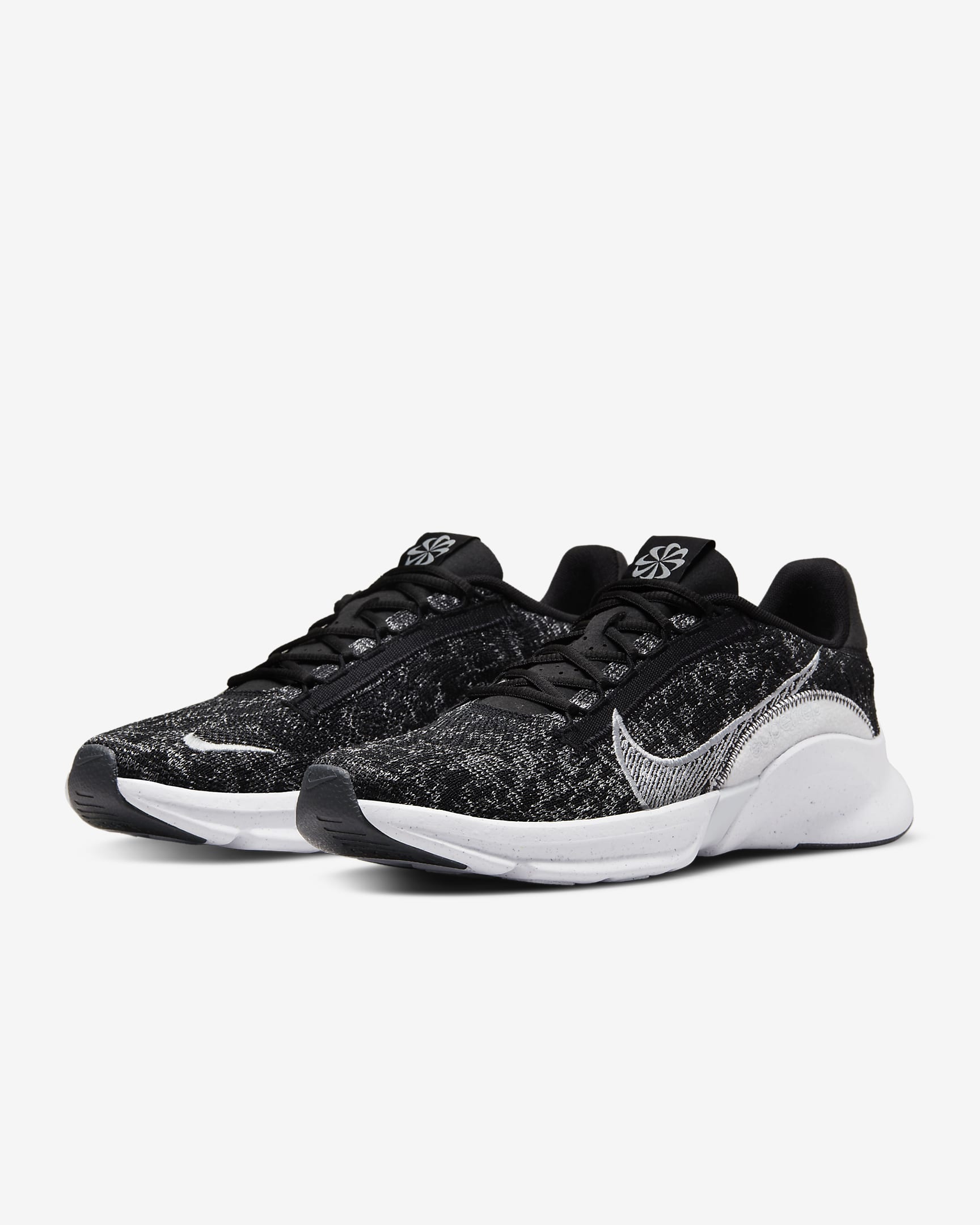 Nike SuperRep Go 3 Next Nature Flyknit Men's Workout Shoes - Black/Anthracite/White/Pure Platinum