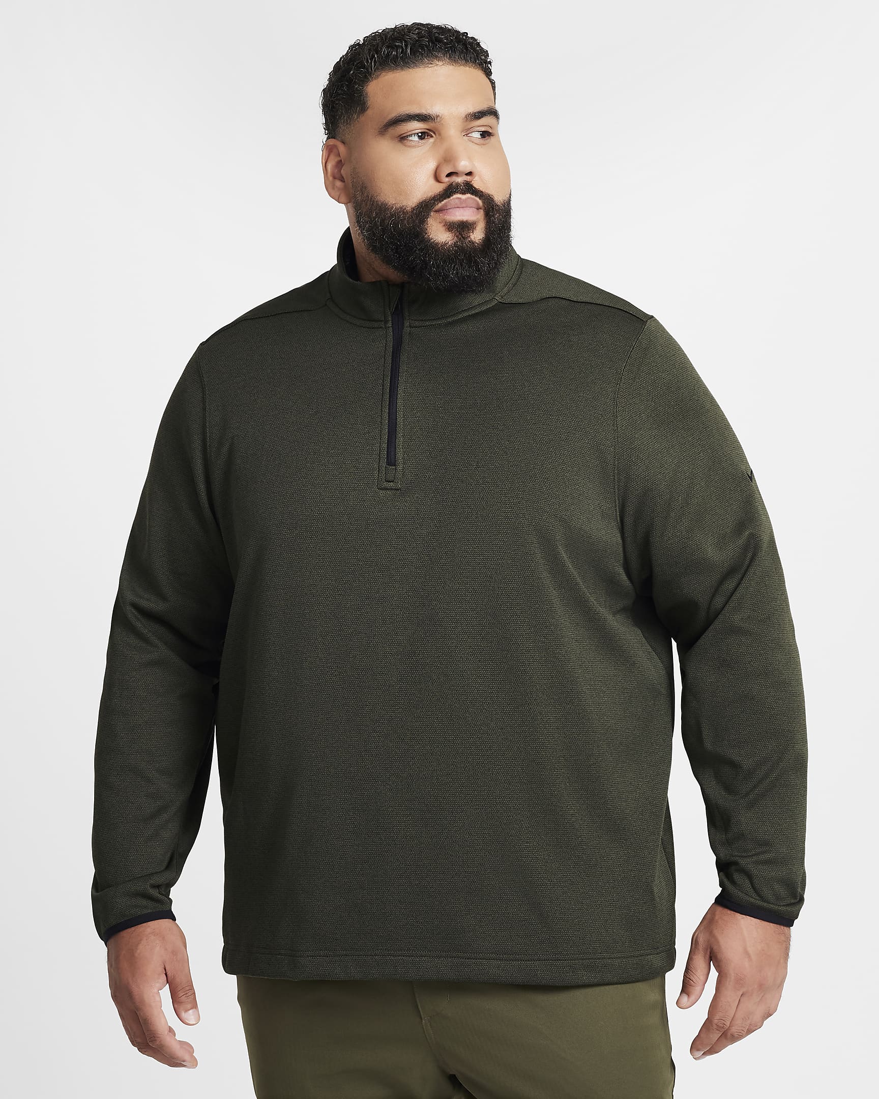 Nike Therma-FIT Victory Men's 1/4-Zip Golf Top - Cargo Khaki/Black