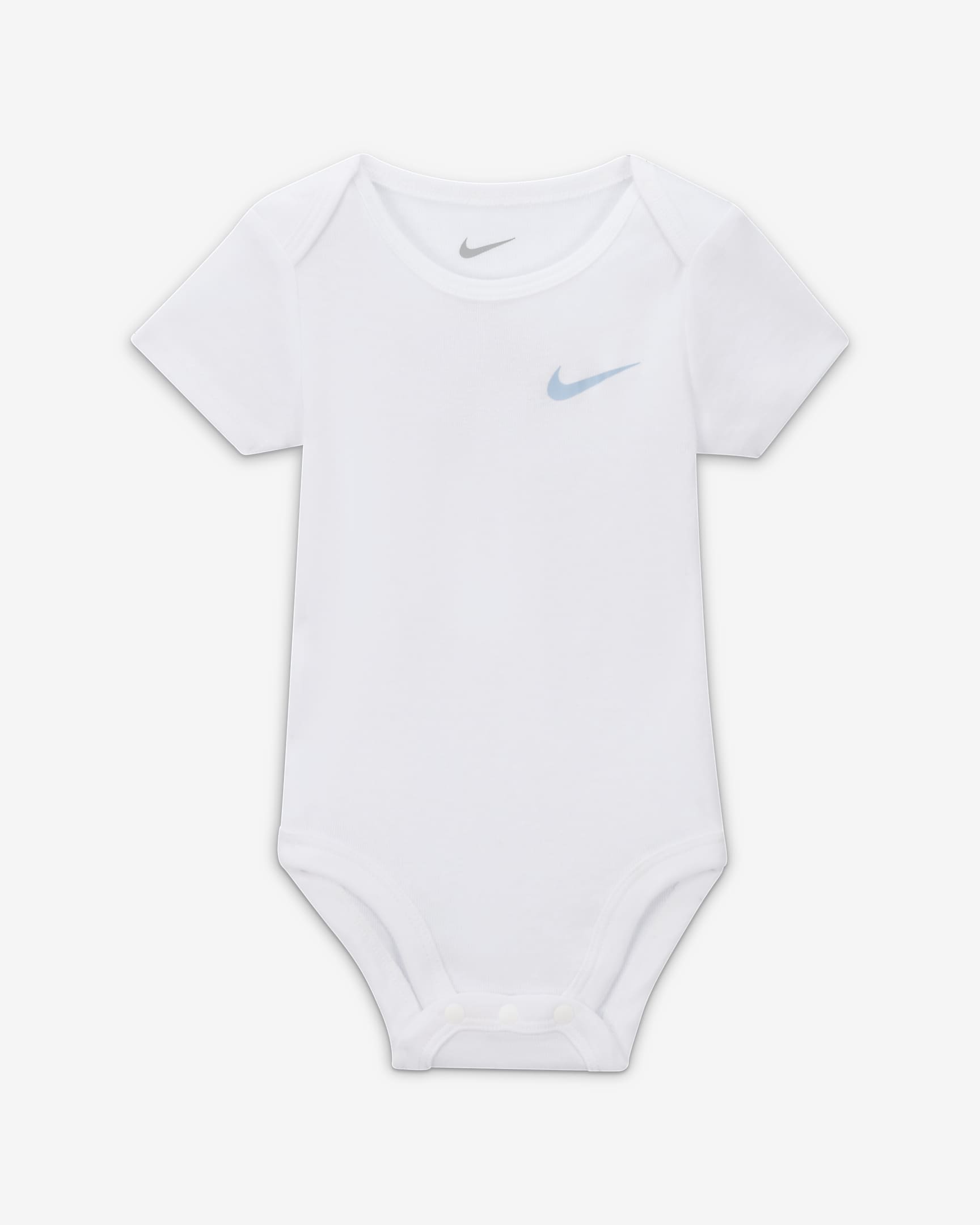 Nike Essentials Baby (0-9M) 3-Piece Bodysuit Set - Light Blue