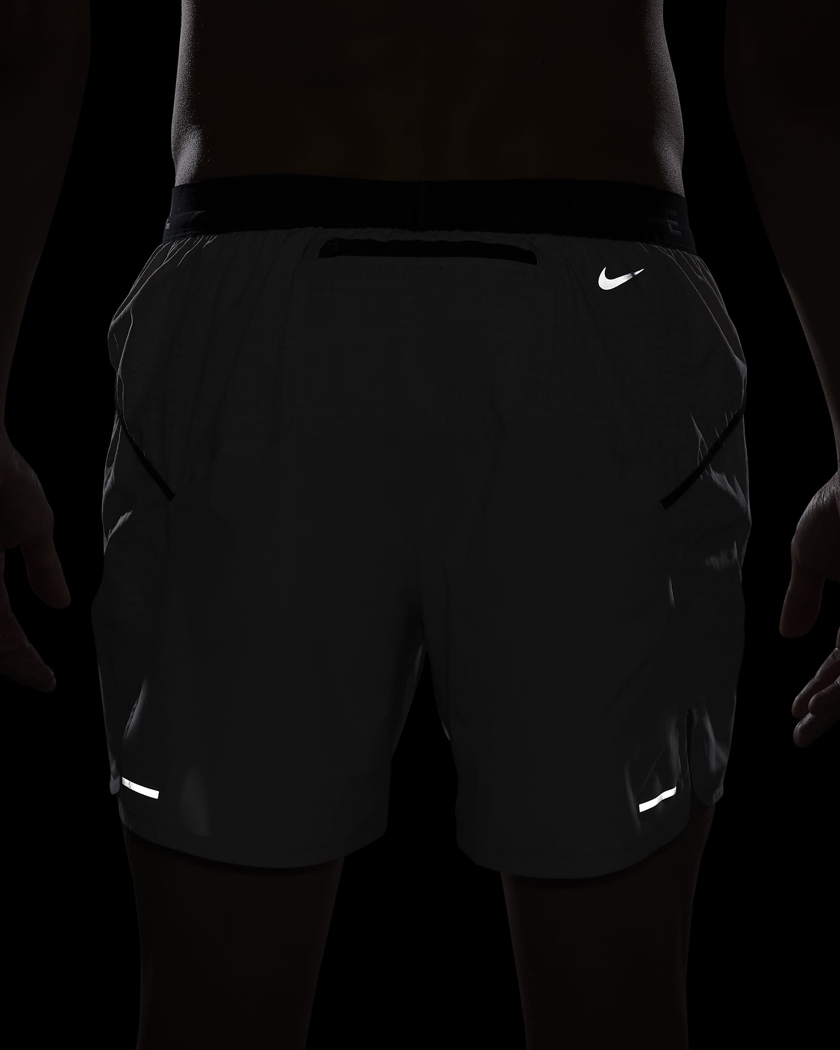 Nike Trail Second Sunrise Men's Dri-FIT 5" Brief-Lined Running Shorts - Light Iron Ore/Light Iron Ore/Black