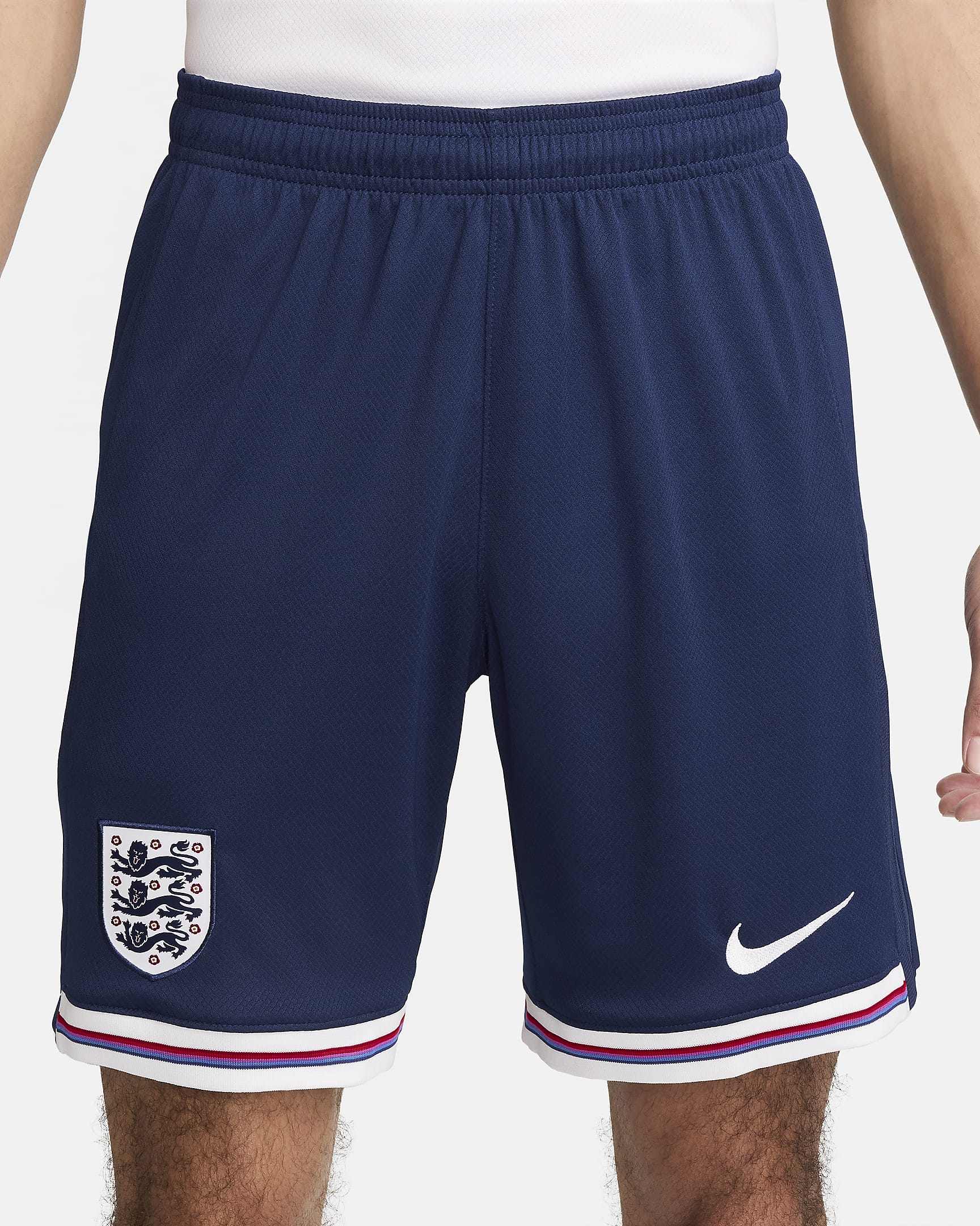 Shorts da calcio replica Nike Dri-FIT Inghilterra 2024 Stadium da uomo – Home - Blue Void/Bianco