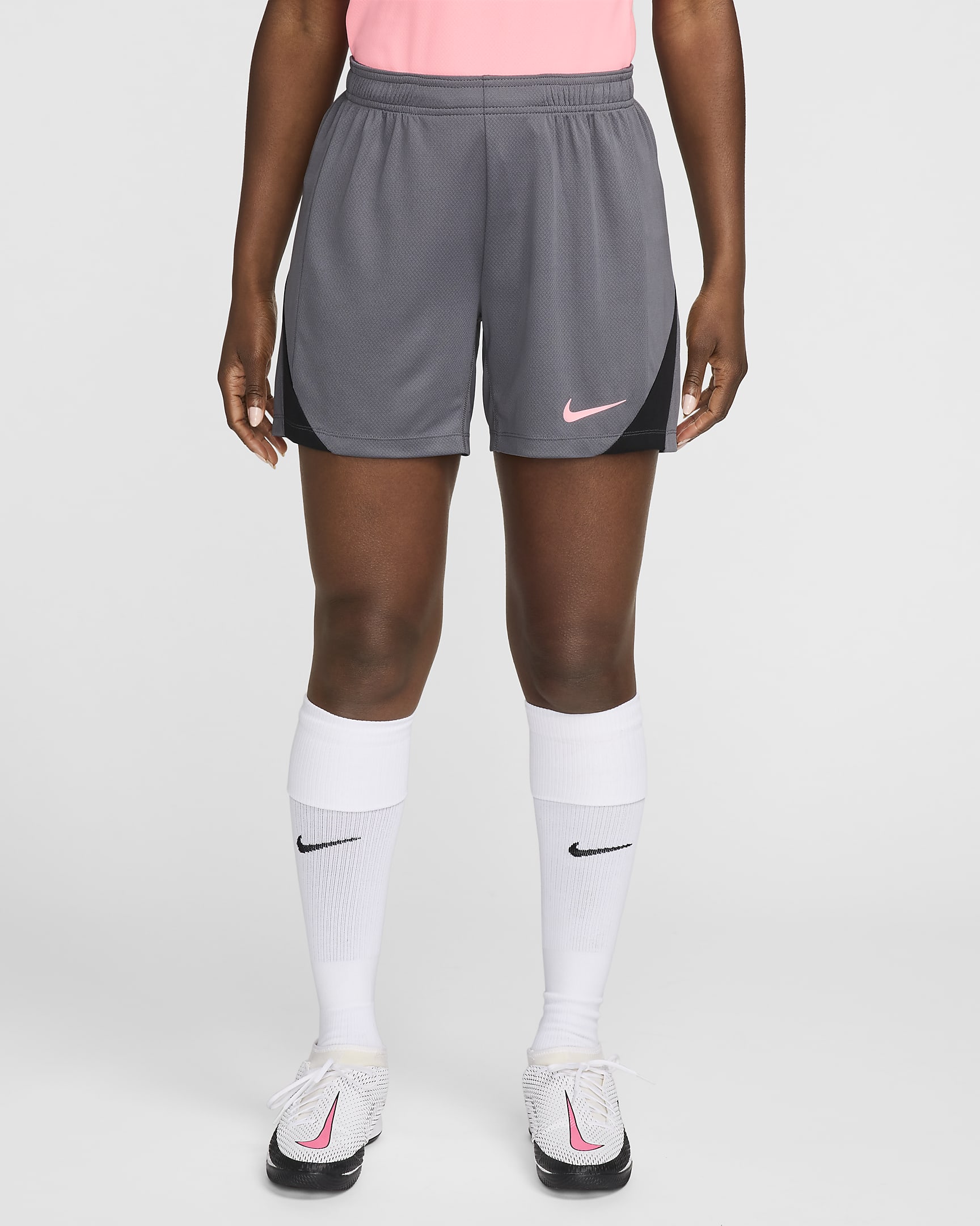 Nike Strike Women's Dri-FIT Football Shorts - Iron Grey/Black/Sunset Pulse