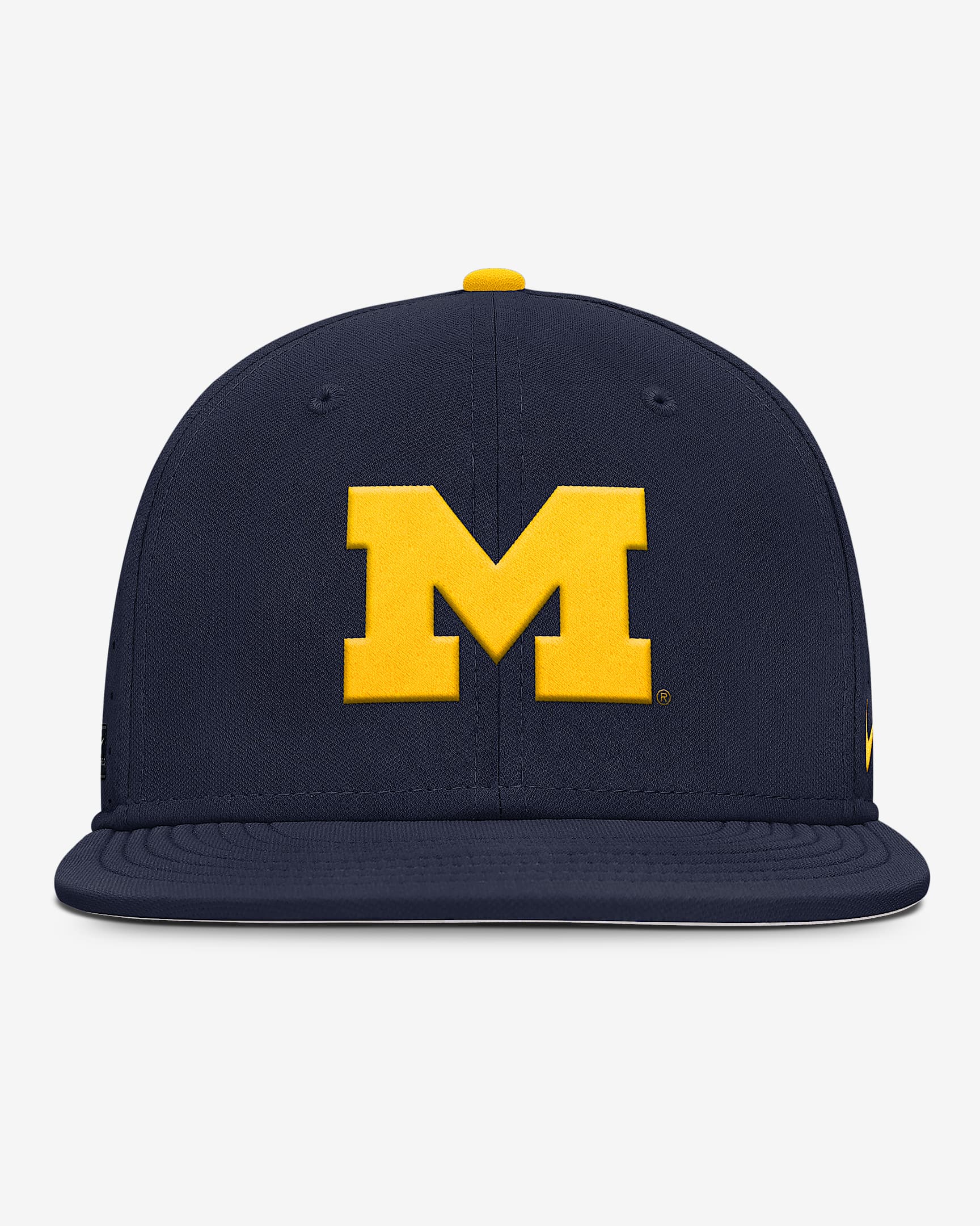 Gorra universitaria Nike Dri-FIT ajustada para hombre Michigan Wolverines Dugout True - Azul marino