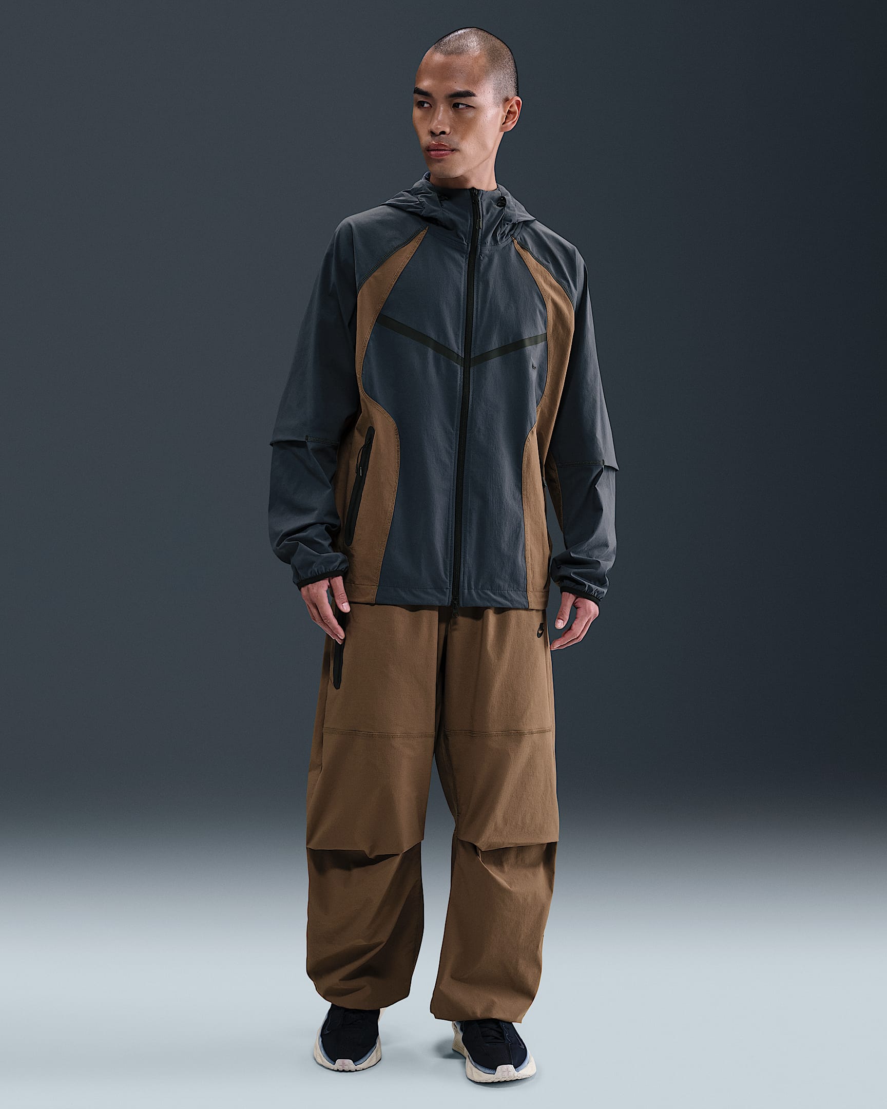 Nike Tech Men's Woven Oversized Trousers - Mosswood Brown/Mosswood Brown/Black