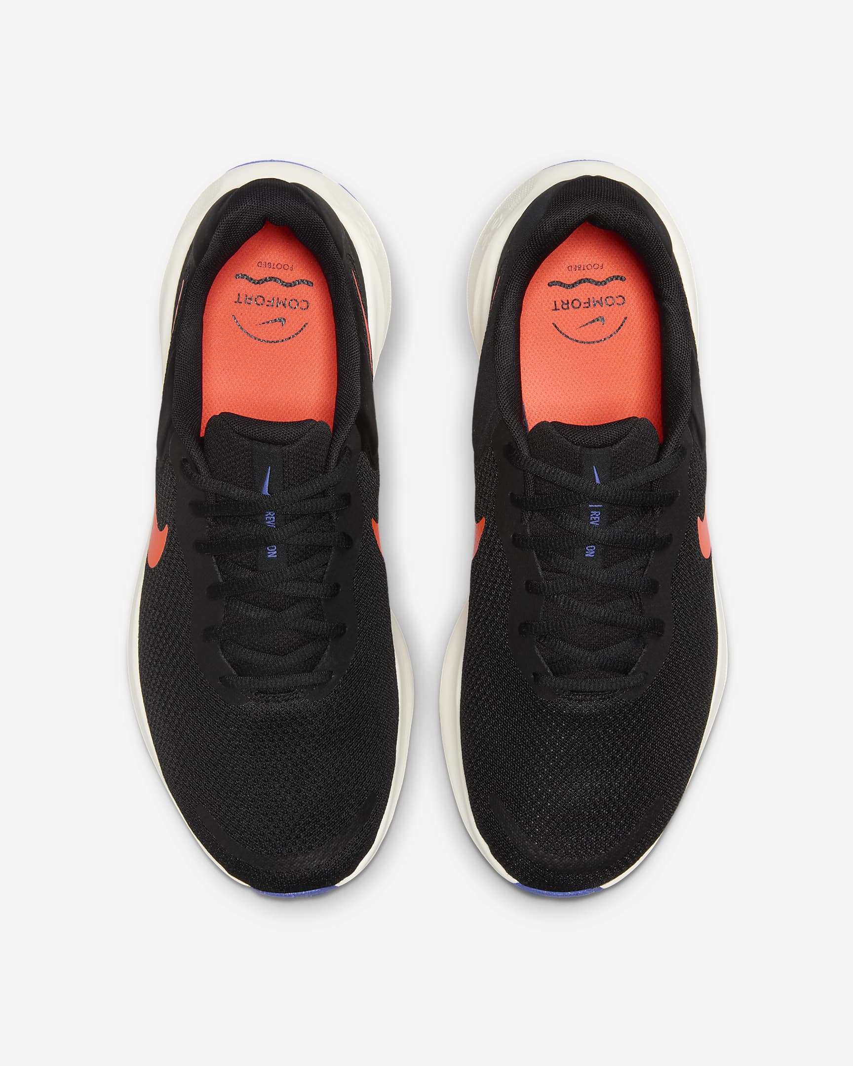 Nike Revolution 7 Men's Road Running Shoes (Extra Wide) - Black/Astronomy Blue/Sail/Hyper Crimson